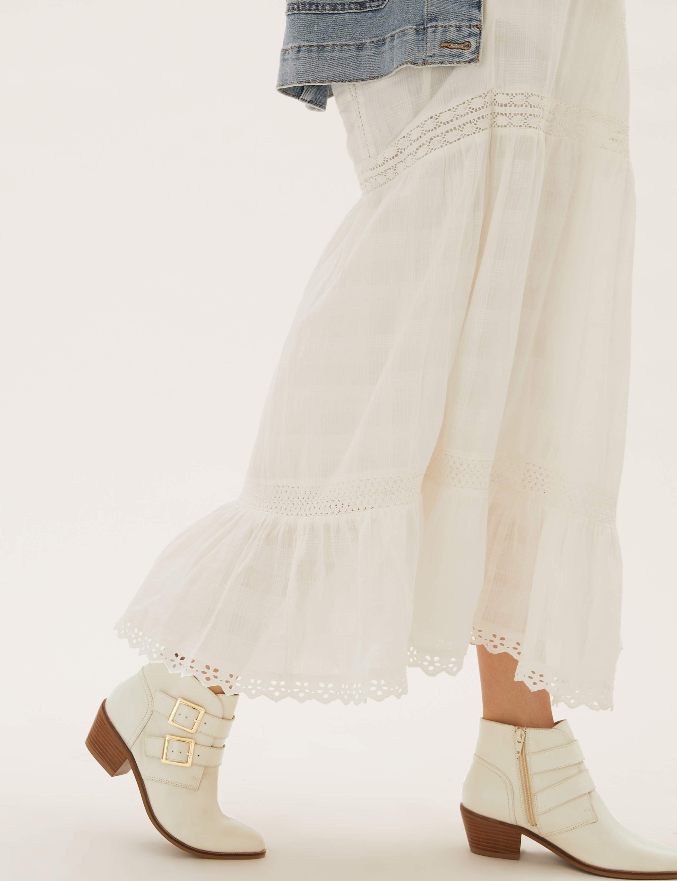 Leather Buckle Block Heel Ankle Boots 1 of 5