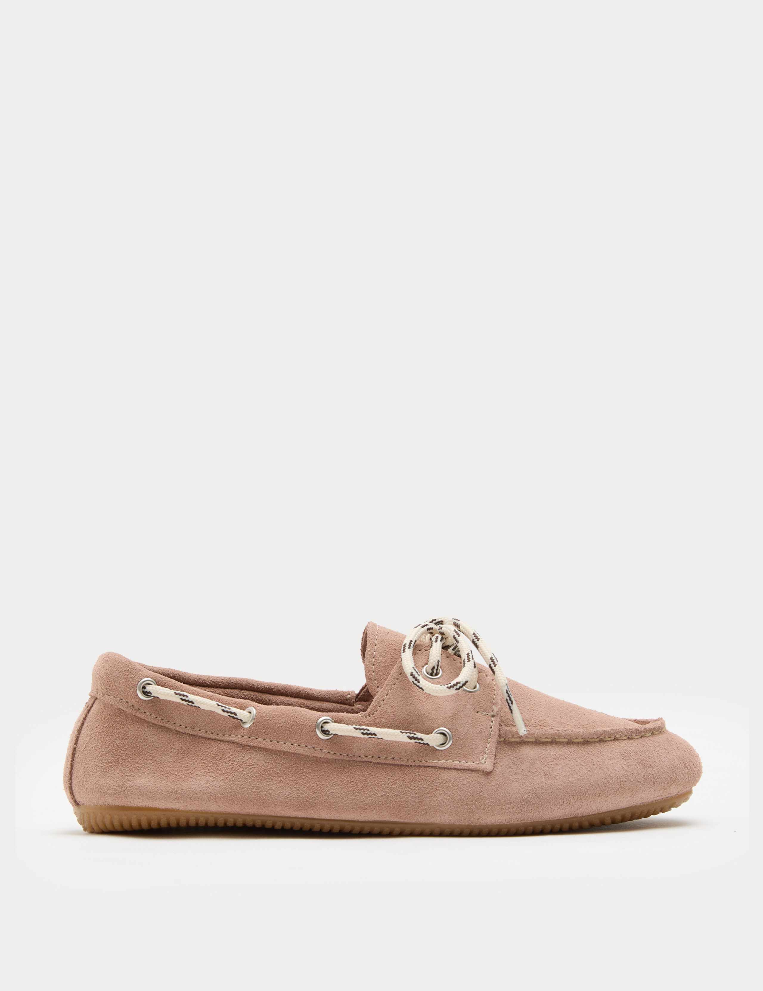 Suede Contrast Slip On Flat Boat Shoes 2 of 3
