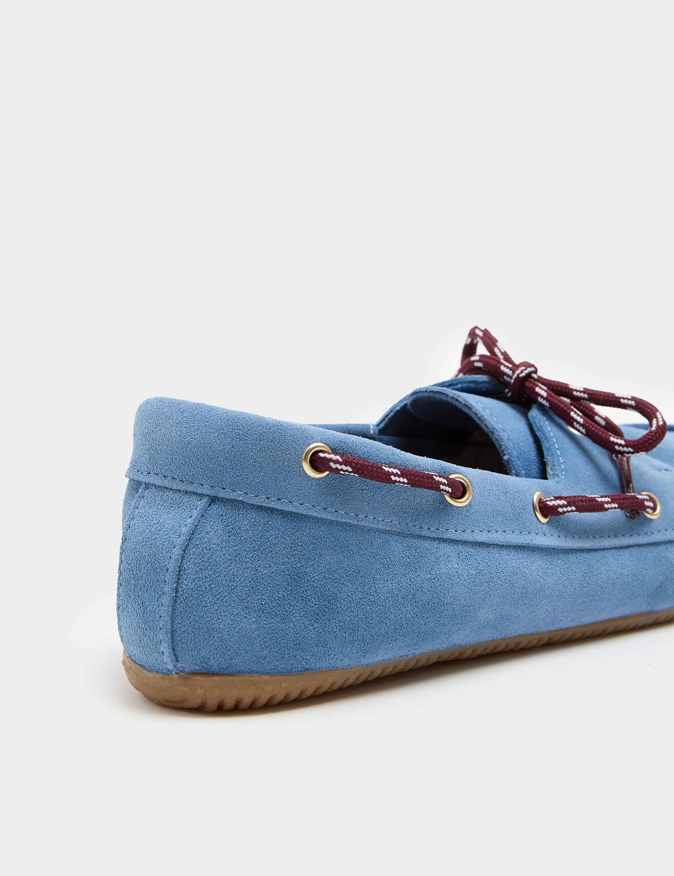 Suede Contrast Slip On Flat Boat Shoes 3 of 3