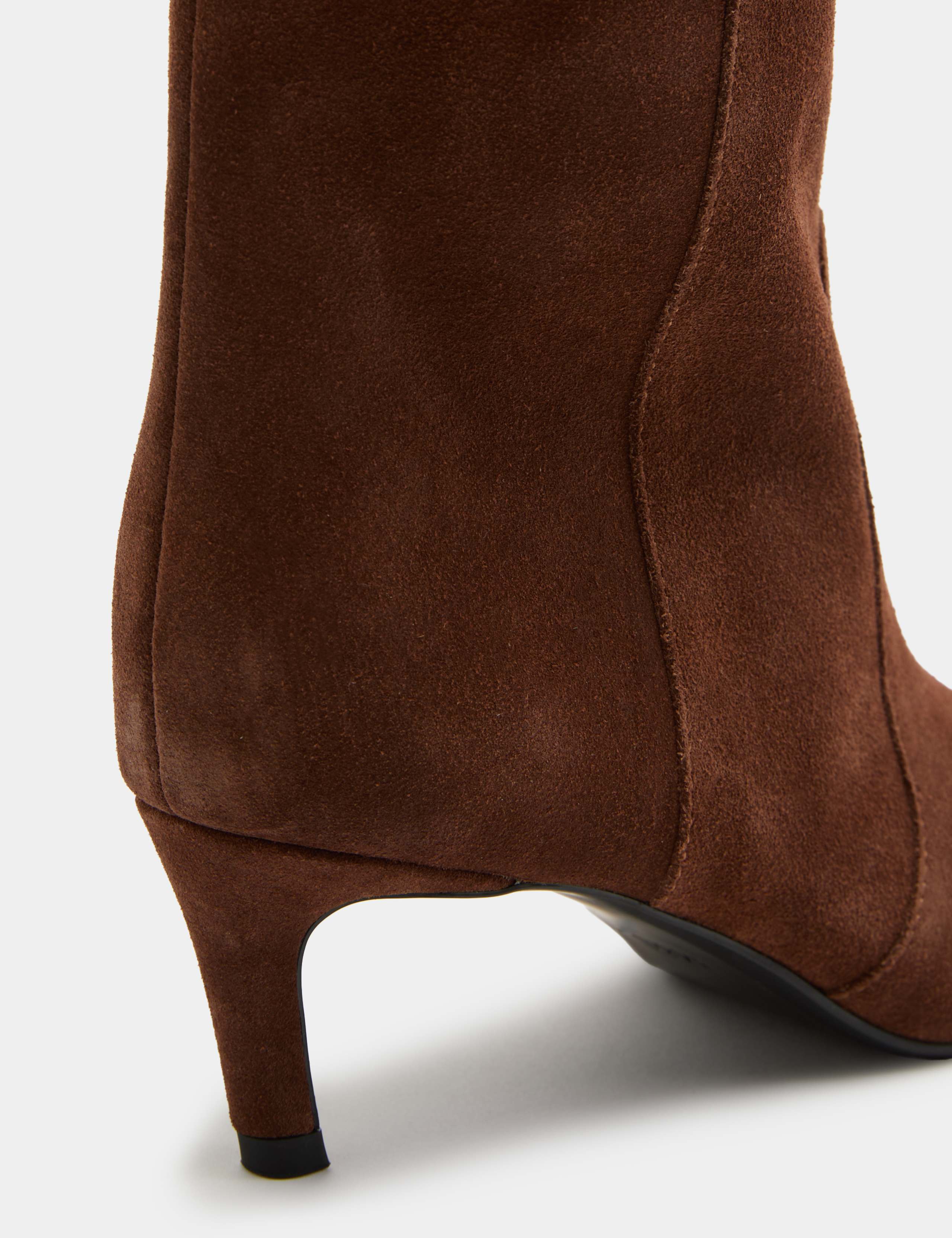 Suede Kitten Heel Knee High Boots 3 of 3