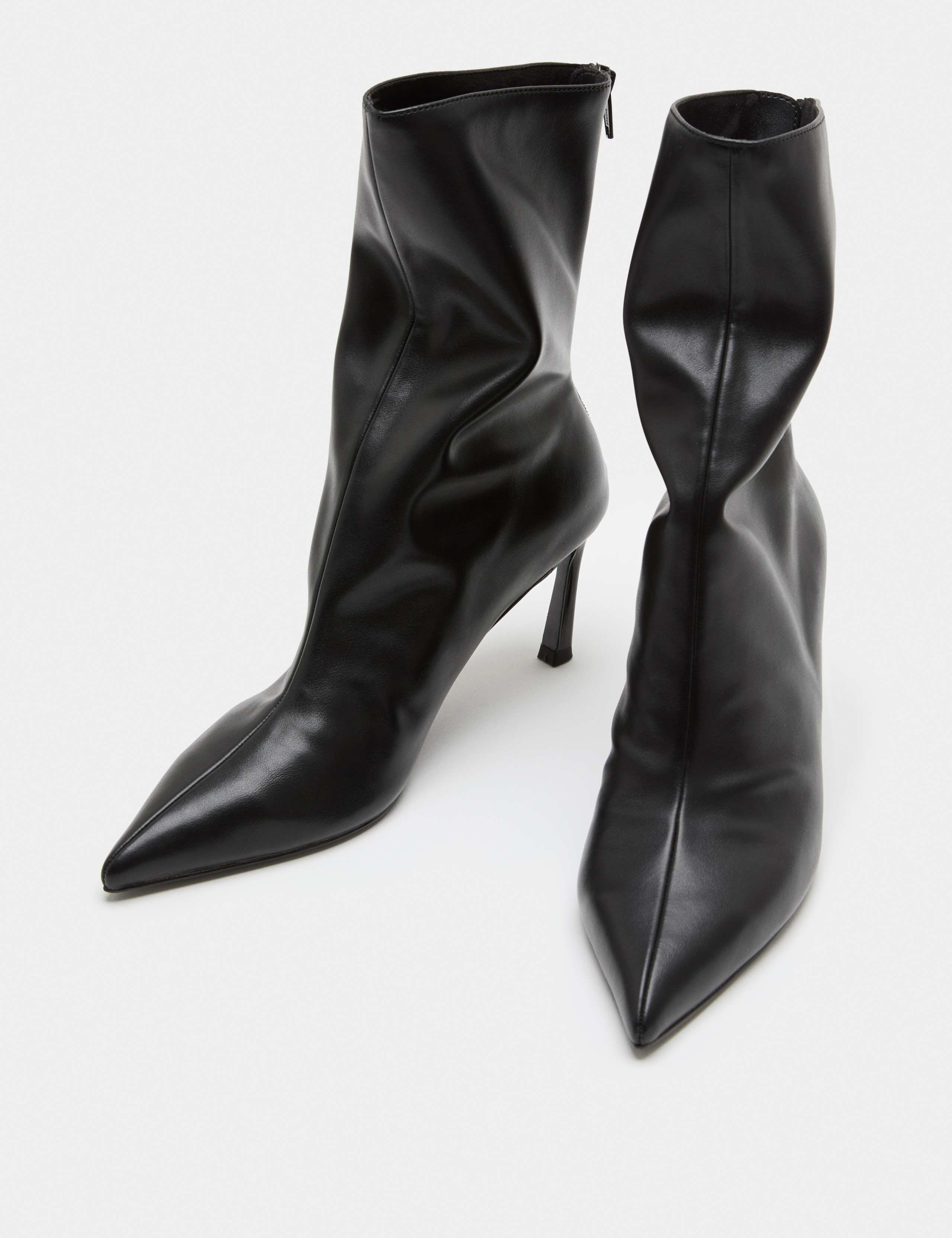 Ruched Stiletto Heel Pointed Sock Boots 1 of 3