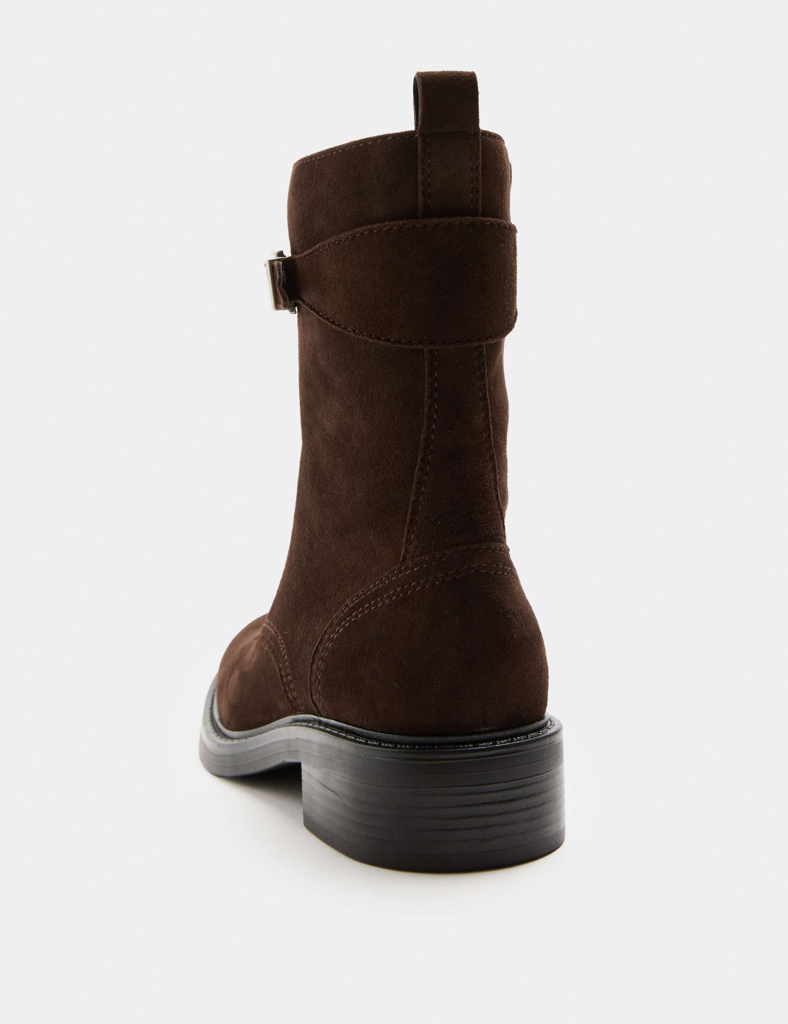 Suede Lace Up Block Heel Ankle Boots 3 of 3