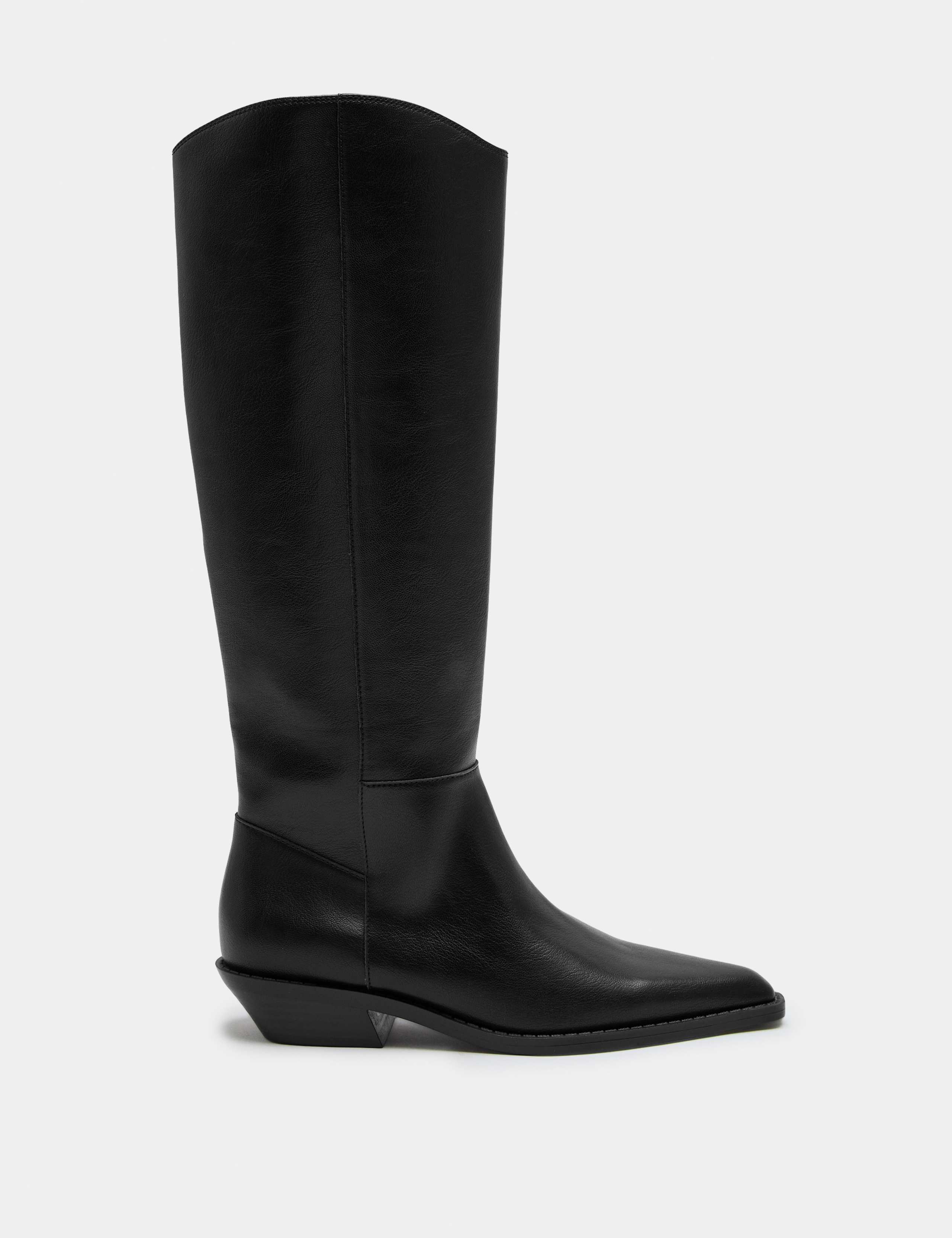Cowboy Block Heel Knee High Boots 2 of 3