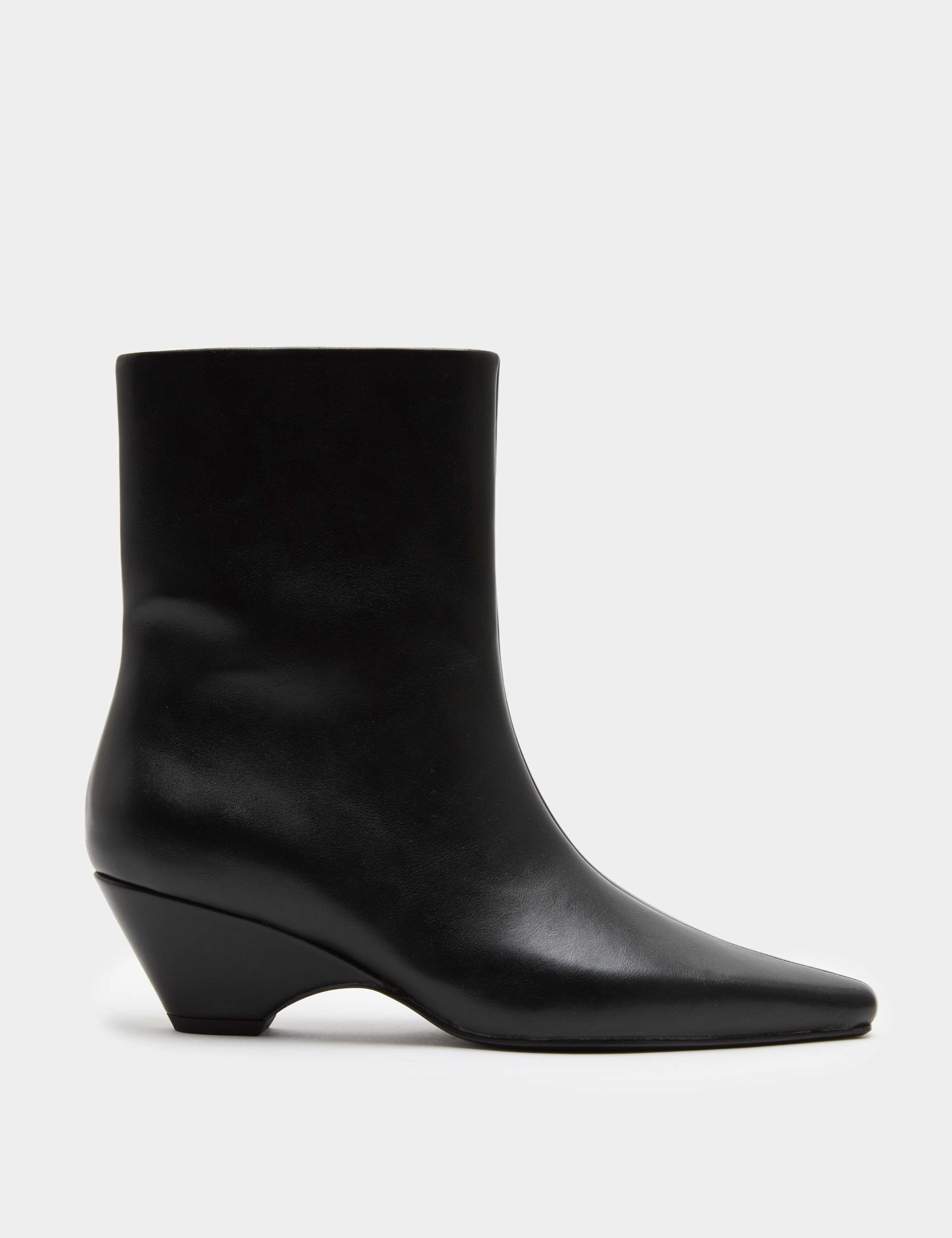 Polished Chisel Toe Wedge Ankle Boots 2 of 3