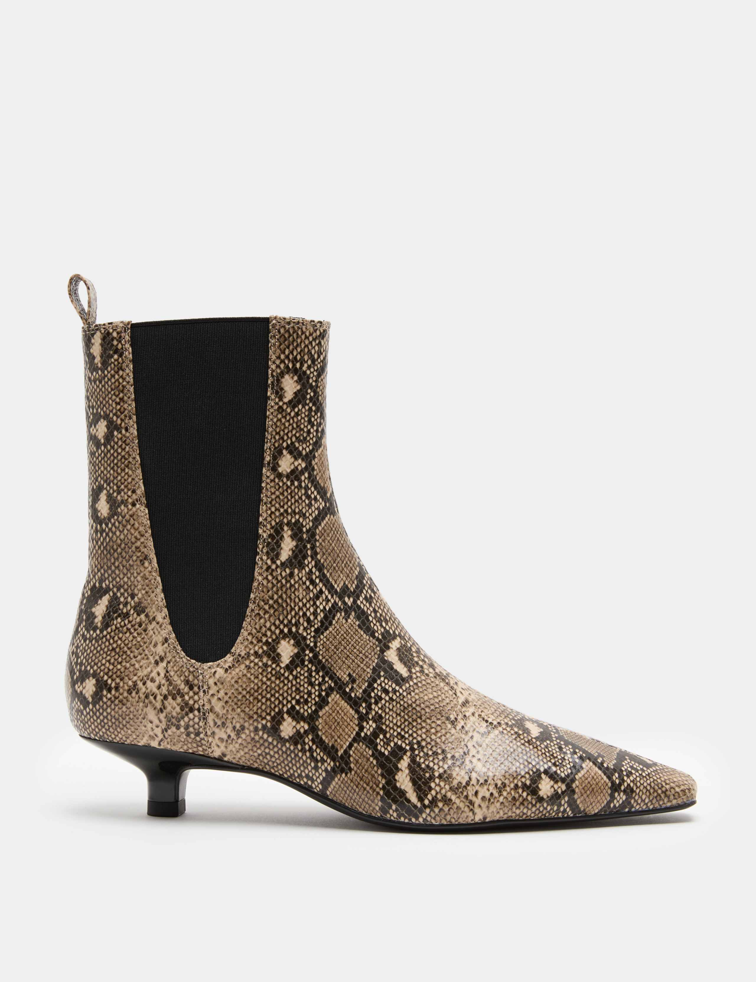 Chelsea Snake Print Kitten Heel Boots 2 of 3