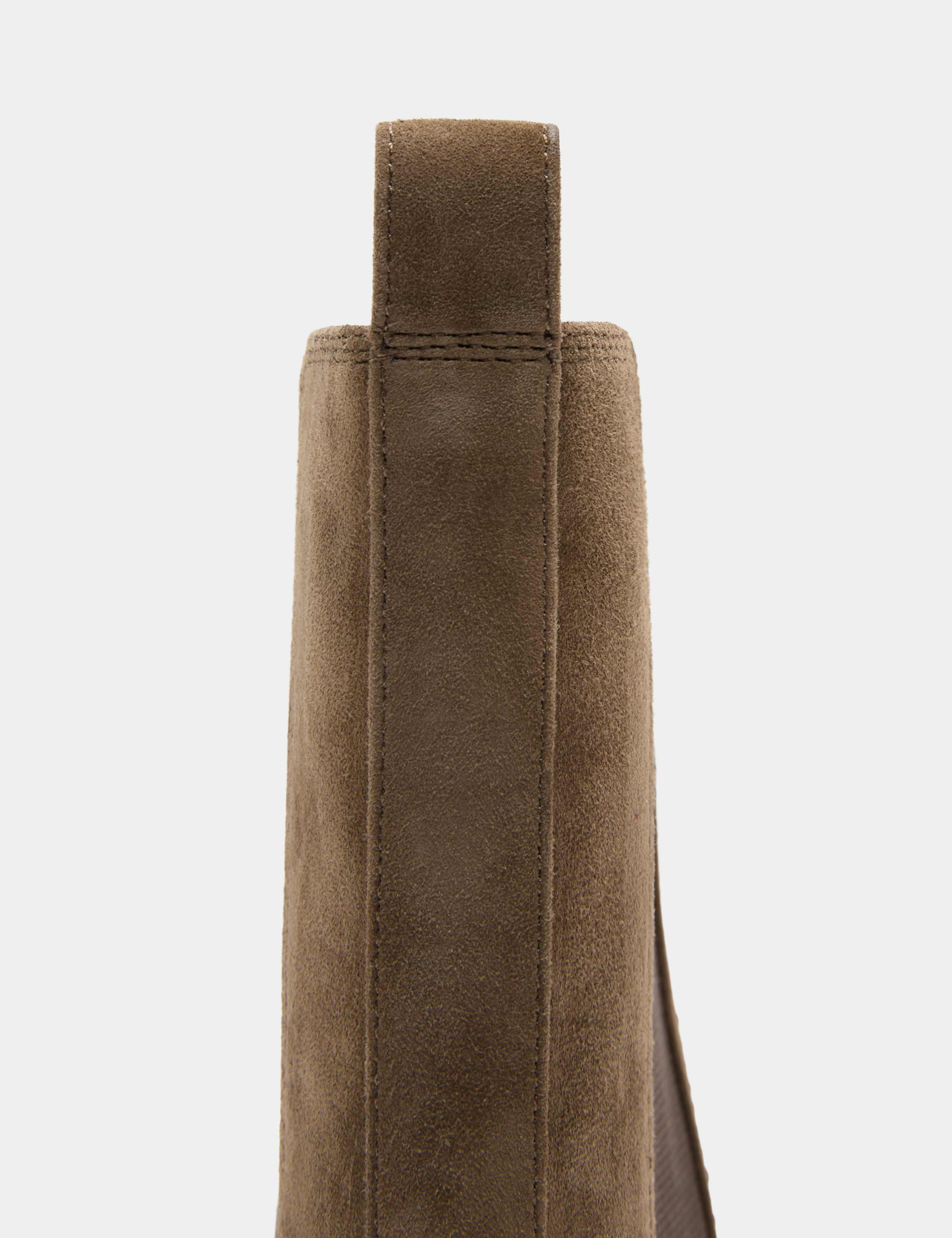 Suede Chelsea Block Heel Pointed Boots 3 of 3
