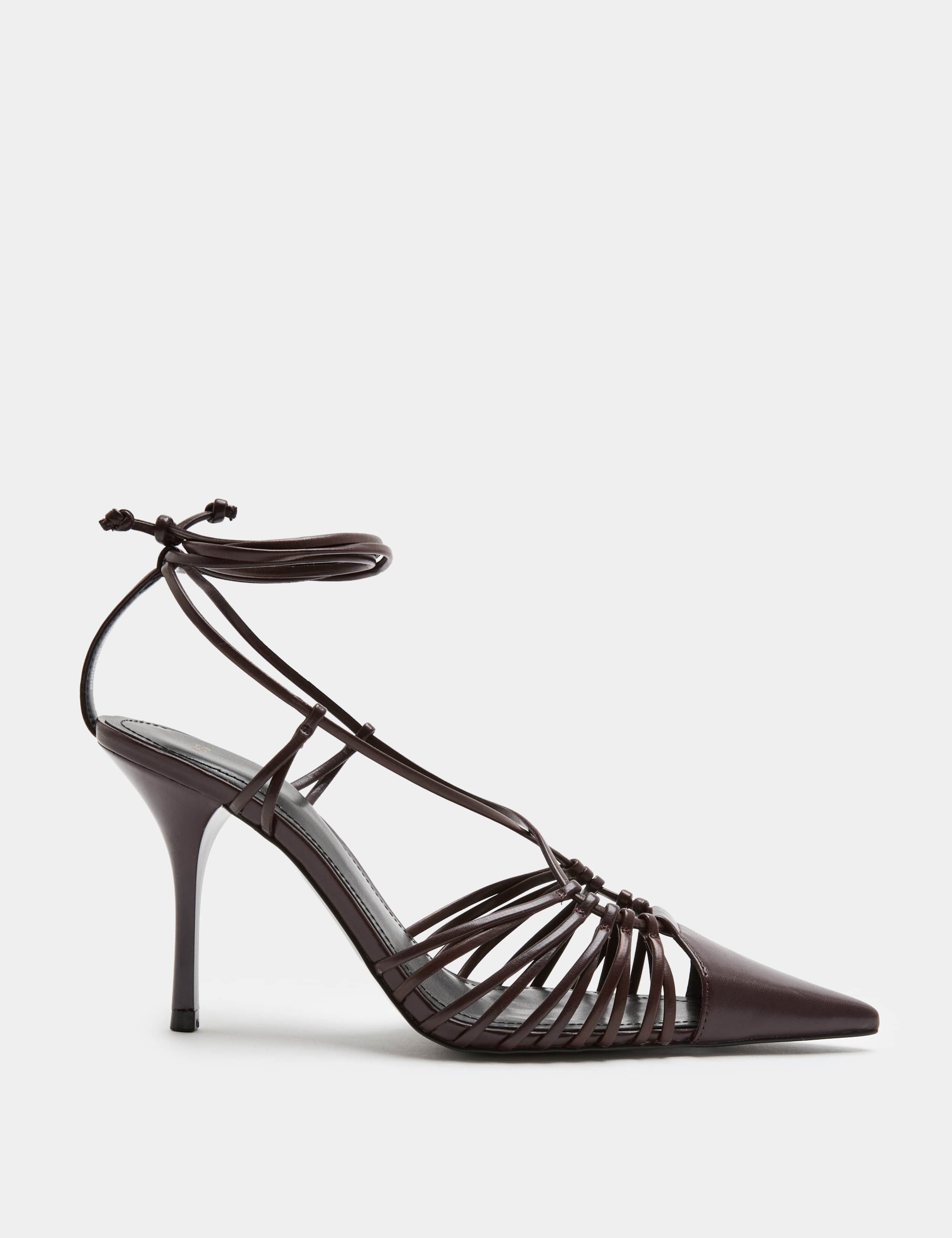 Strappy Stiletto Heel Pointed Court Shoes 2 of 3