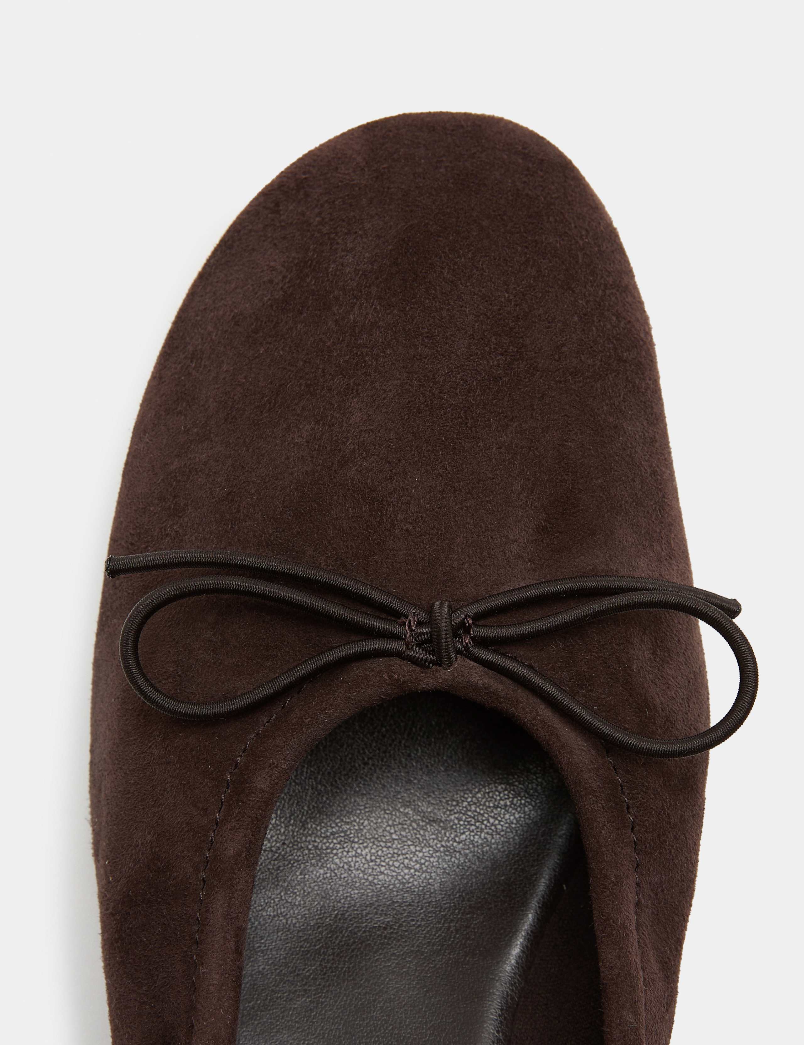 Suede Bow Block Heel Court Shoes 3 of 3