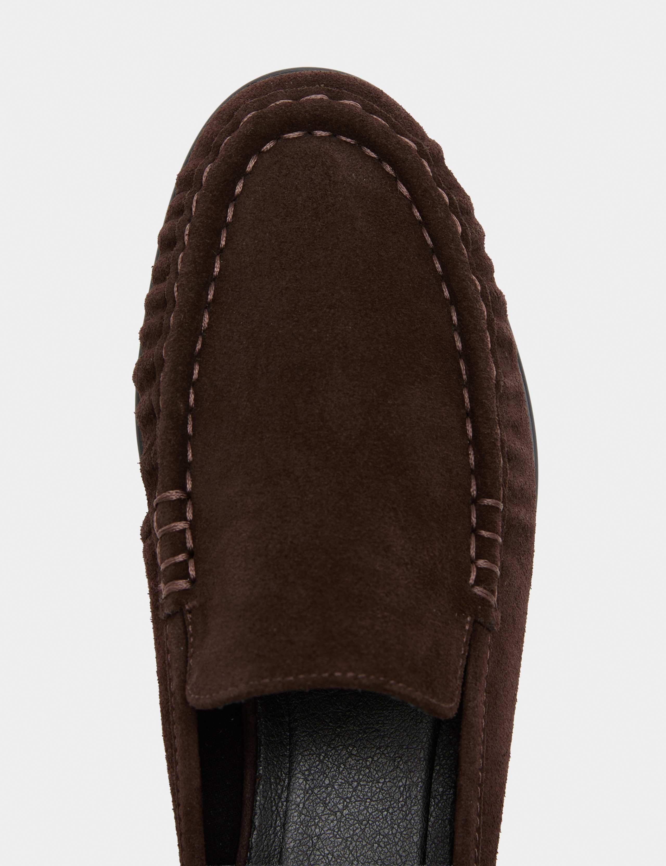 Suede Ruched Backless Flat Loafers 3 of 3
