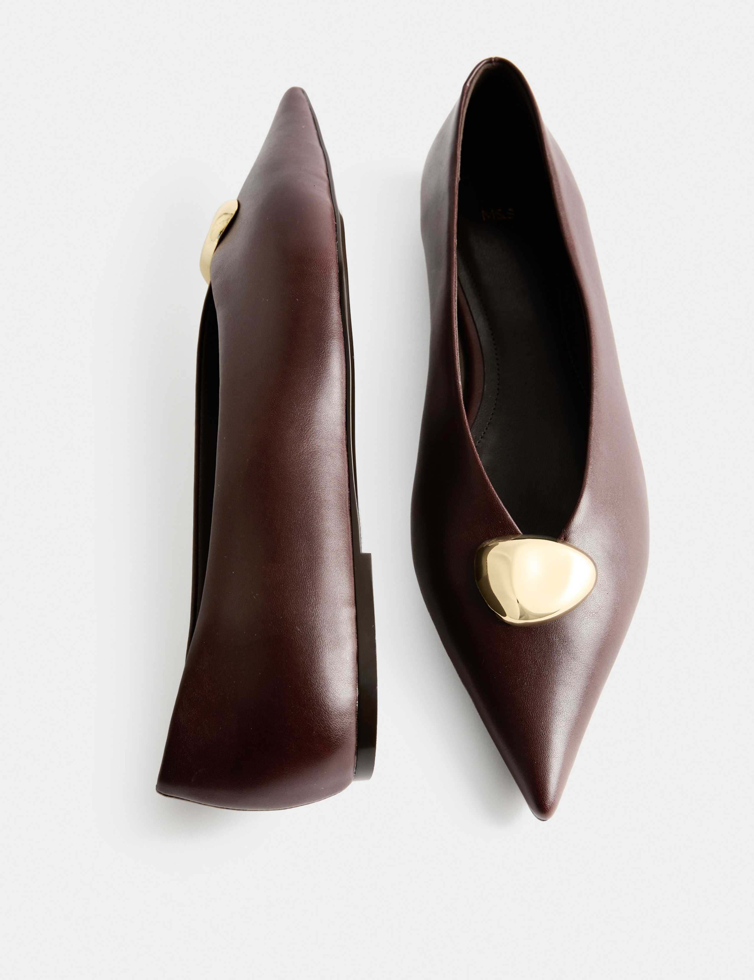 Trim Pointed Toe Ballet Pumps 1 of 3