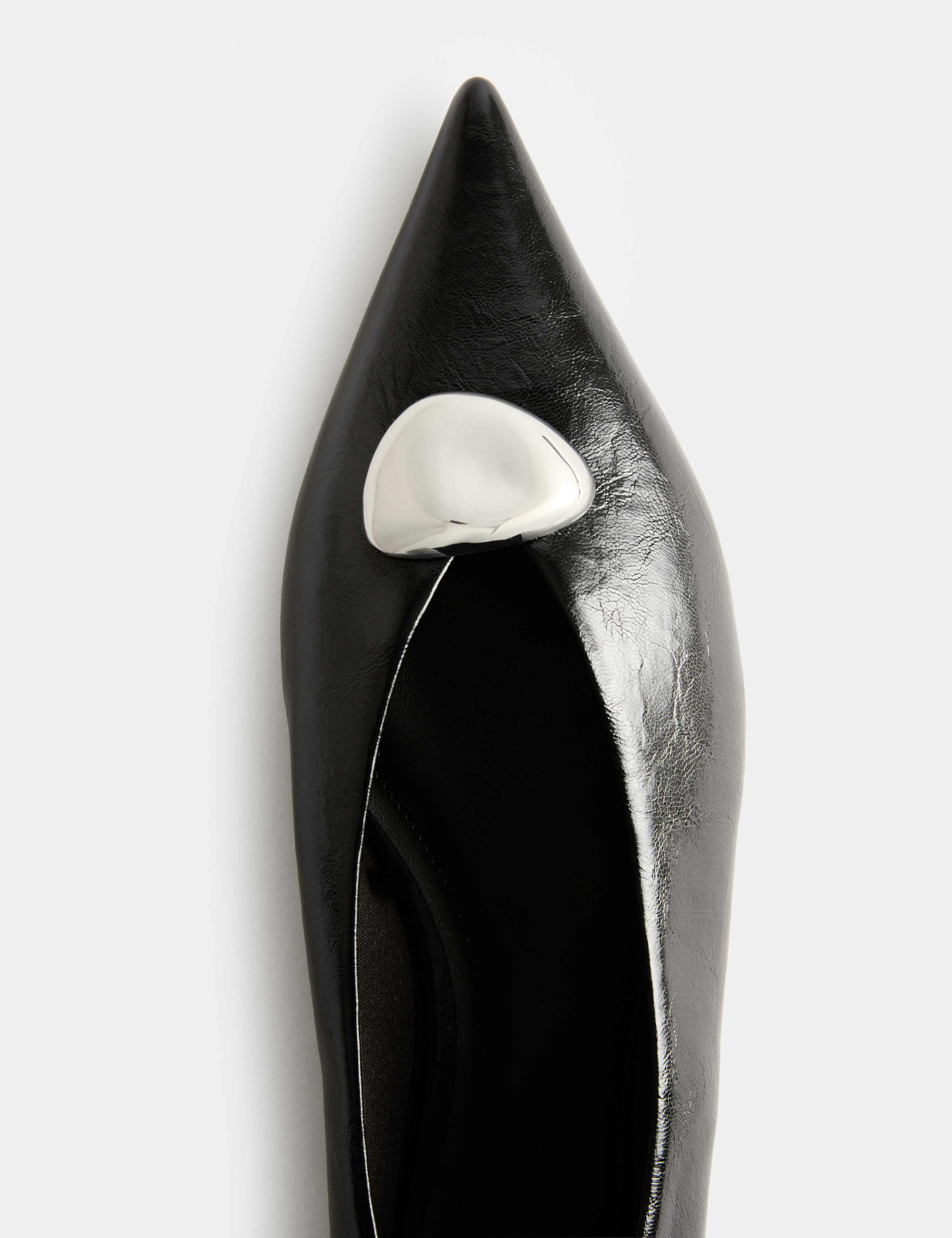 Trim Pointed Toe Ballet Pumps 3 of 3