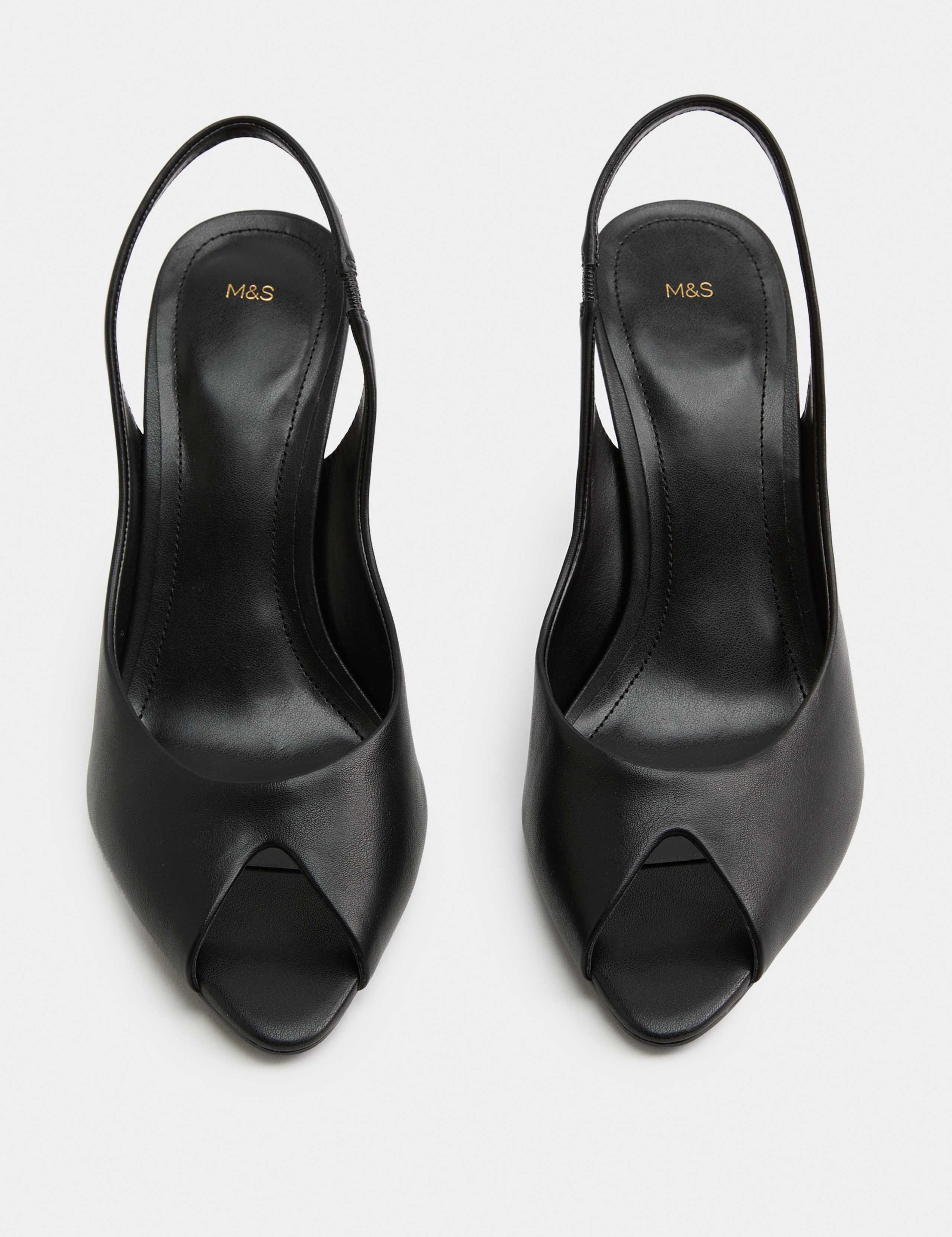 Stiletto Heel Peep Toe Slingback Sandals 3 of 3