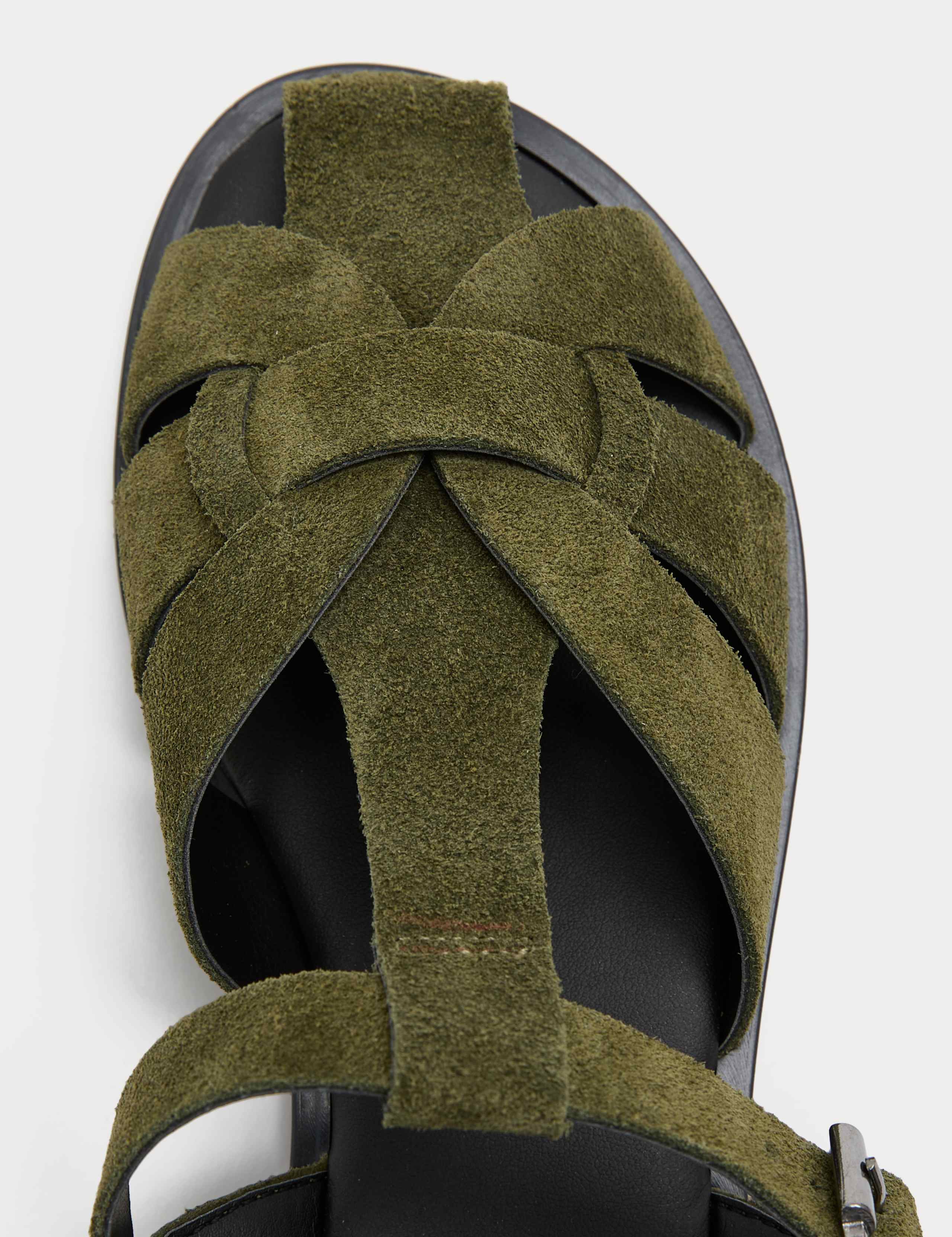 Suede Ankle Strap Flat Fisherman Sandals 3 of 3