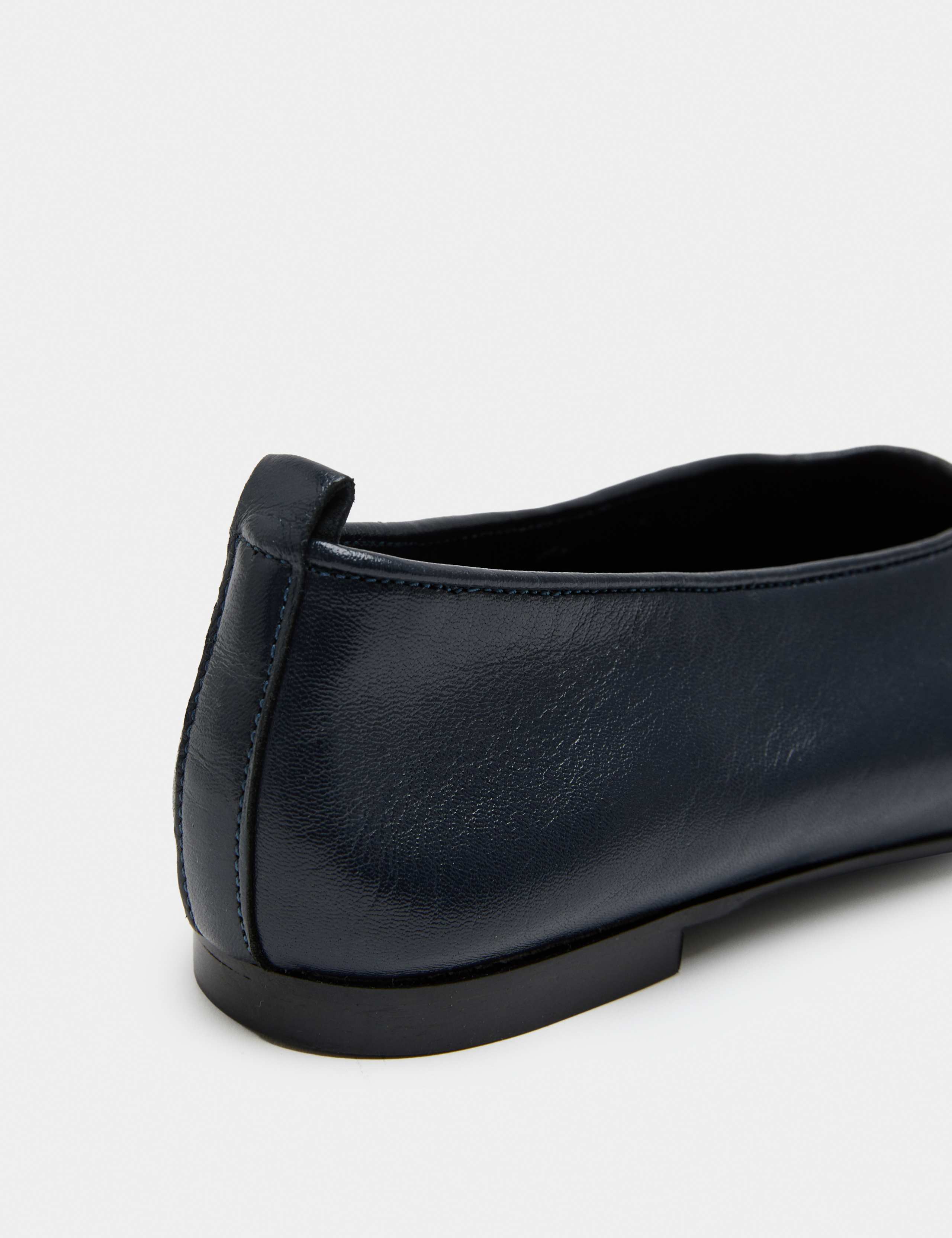 Leather High Vamp Flat Ballet Pumps 3 of 3