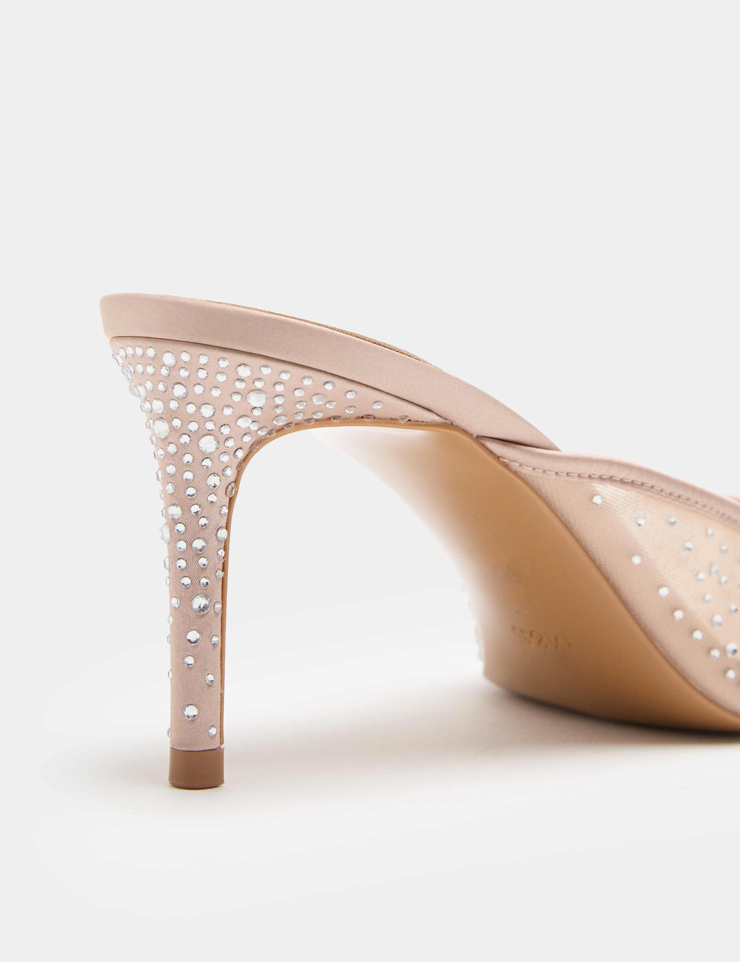 Embellished Stiletto Heel Pointed Toe Mule 3 of 3
