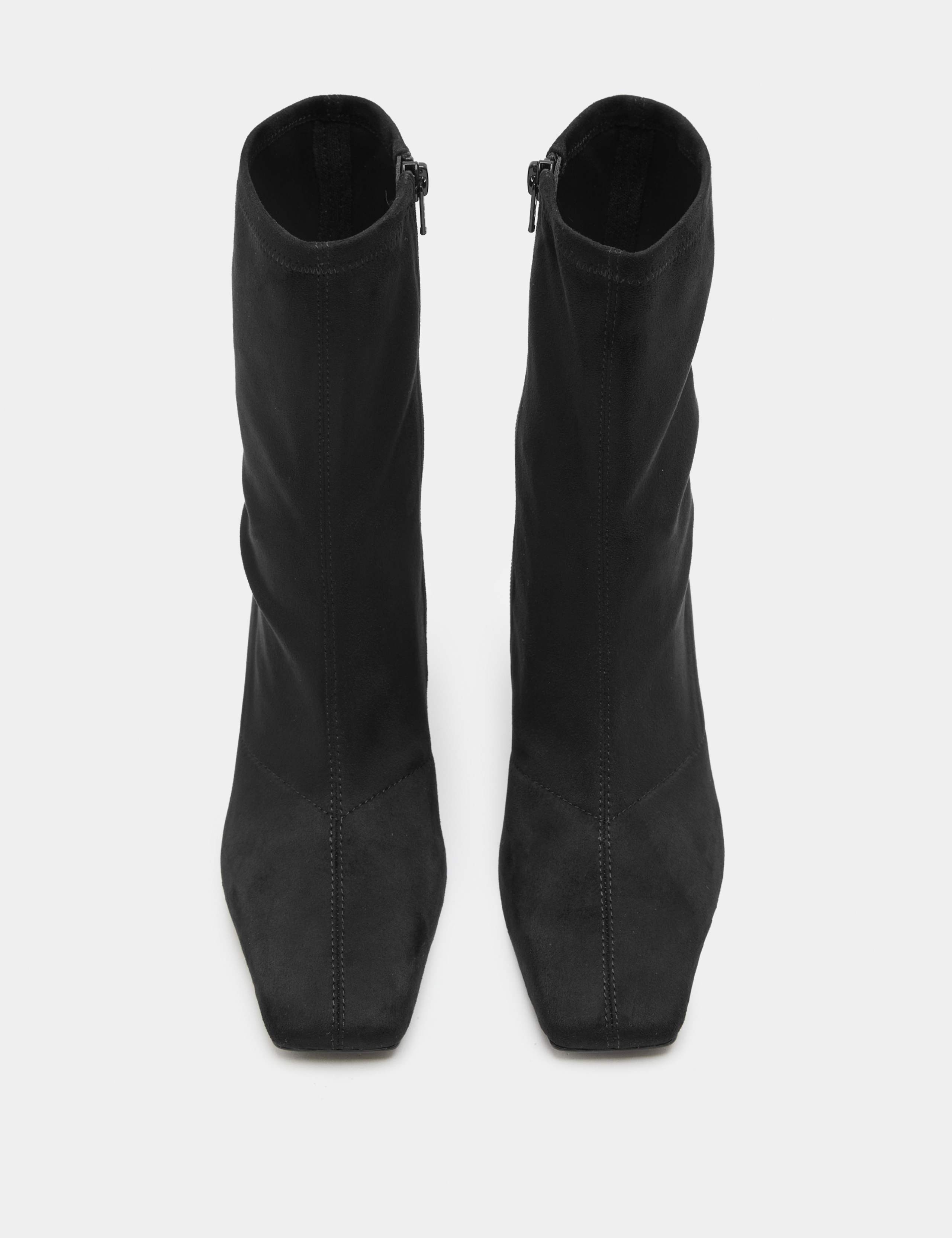 Square Toe Block Heel Sock Boot 3 of 3