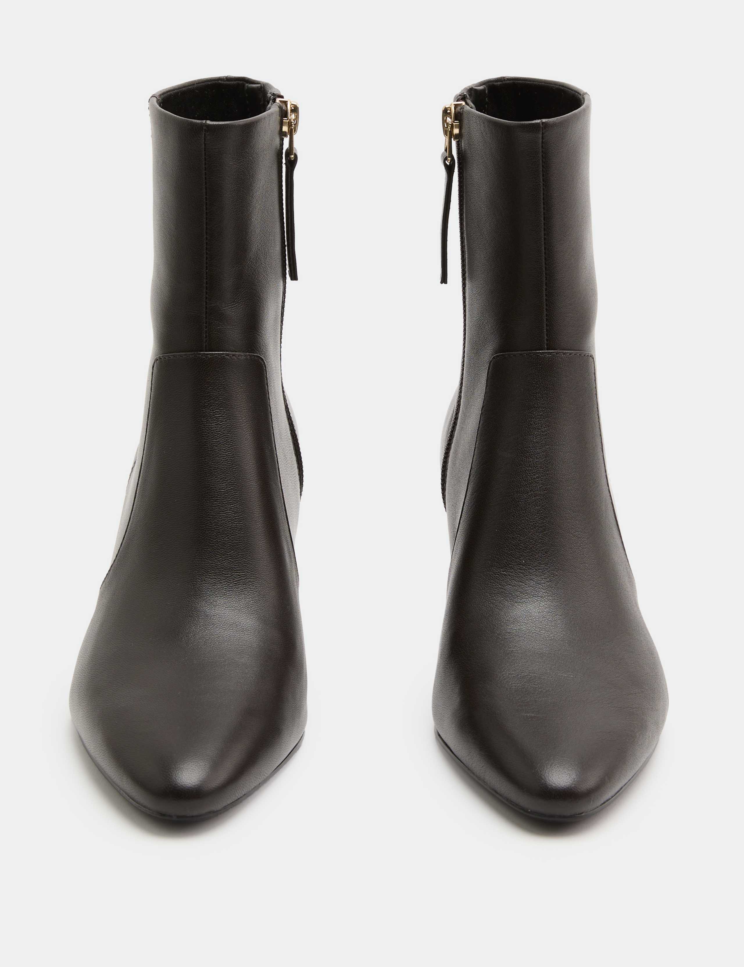 Leather Kitten Heel Ankle Boots 3 of 3