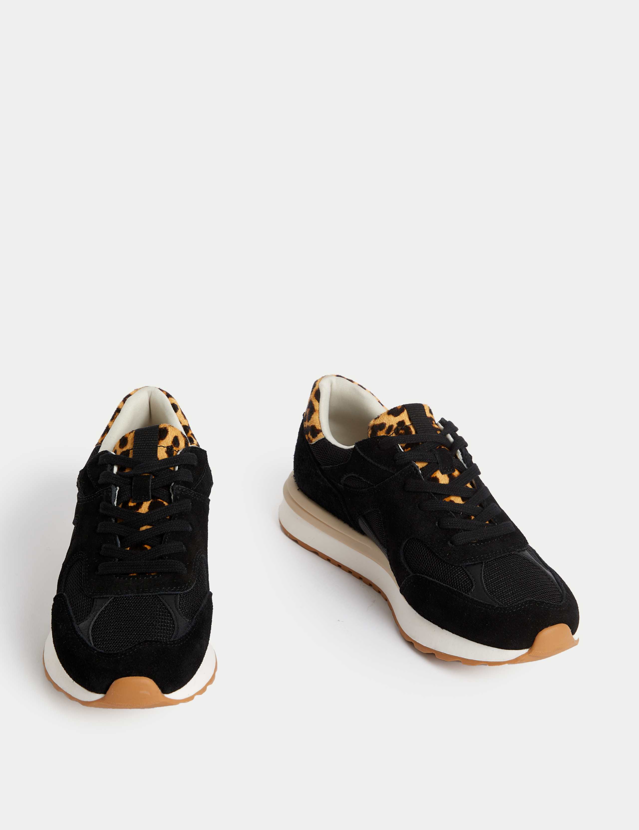 Leather Mesh Detail Trainers 2 of 3