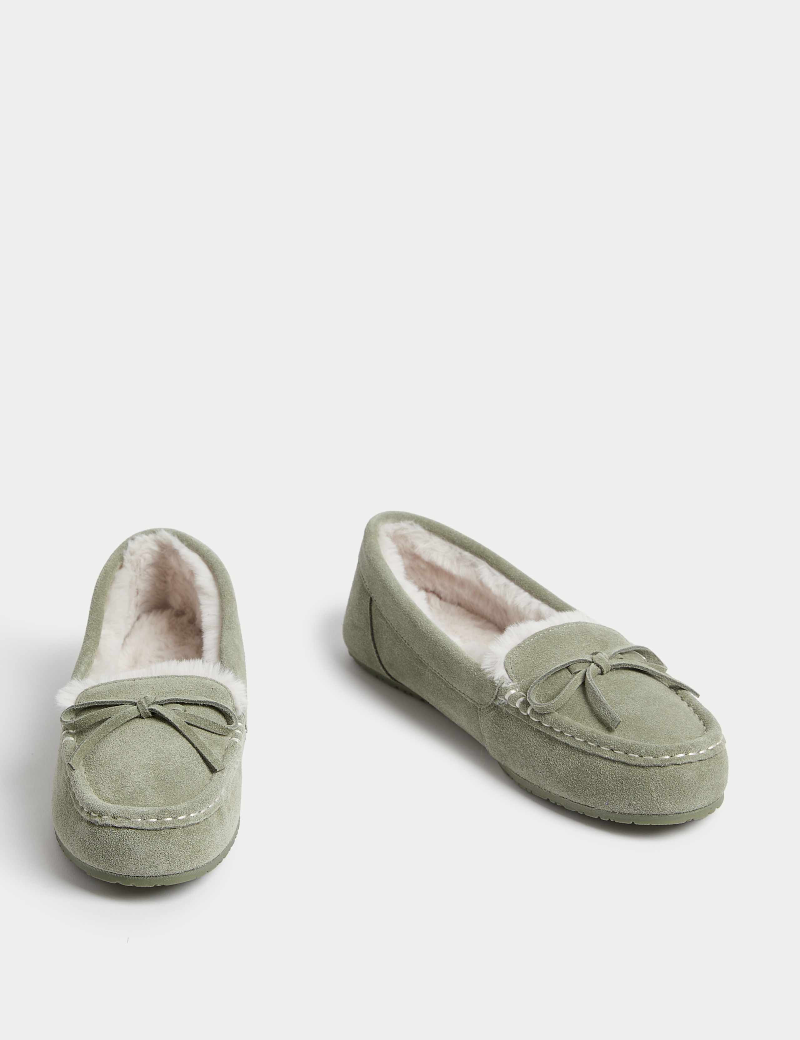 Suede Moccasin Slippers 2 of 3