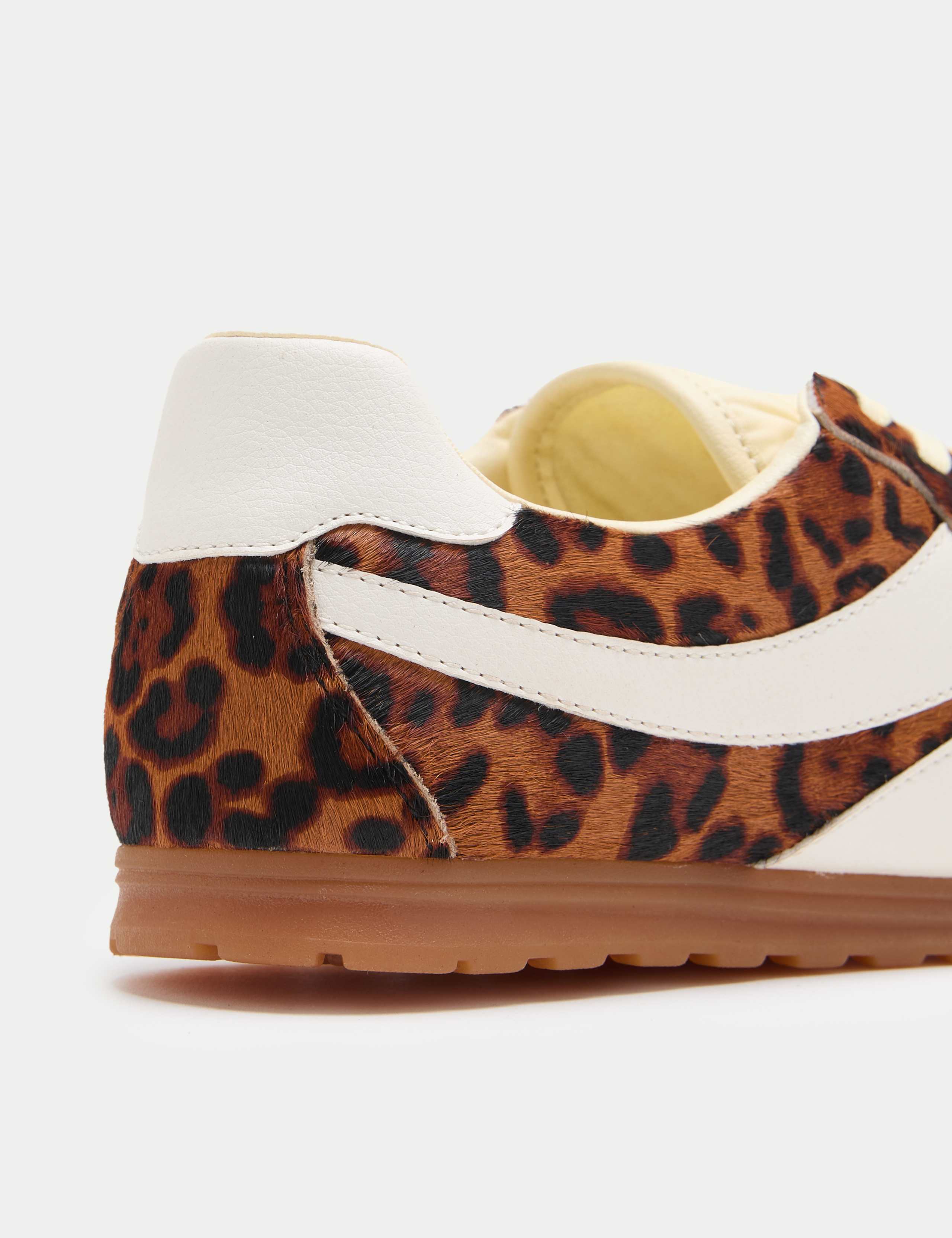 Leather Hair On Leopard Print Trainers 3 of 3