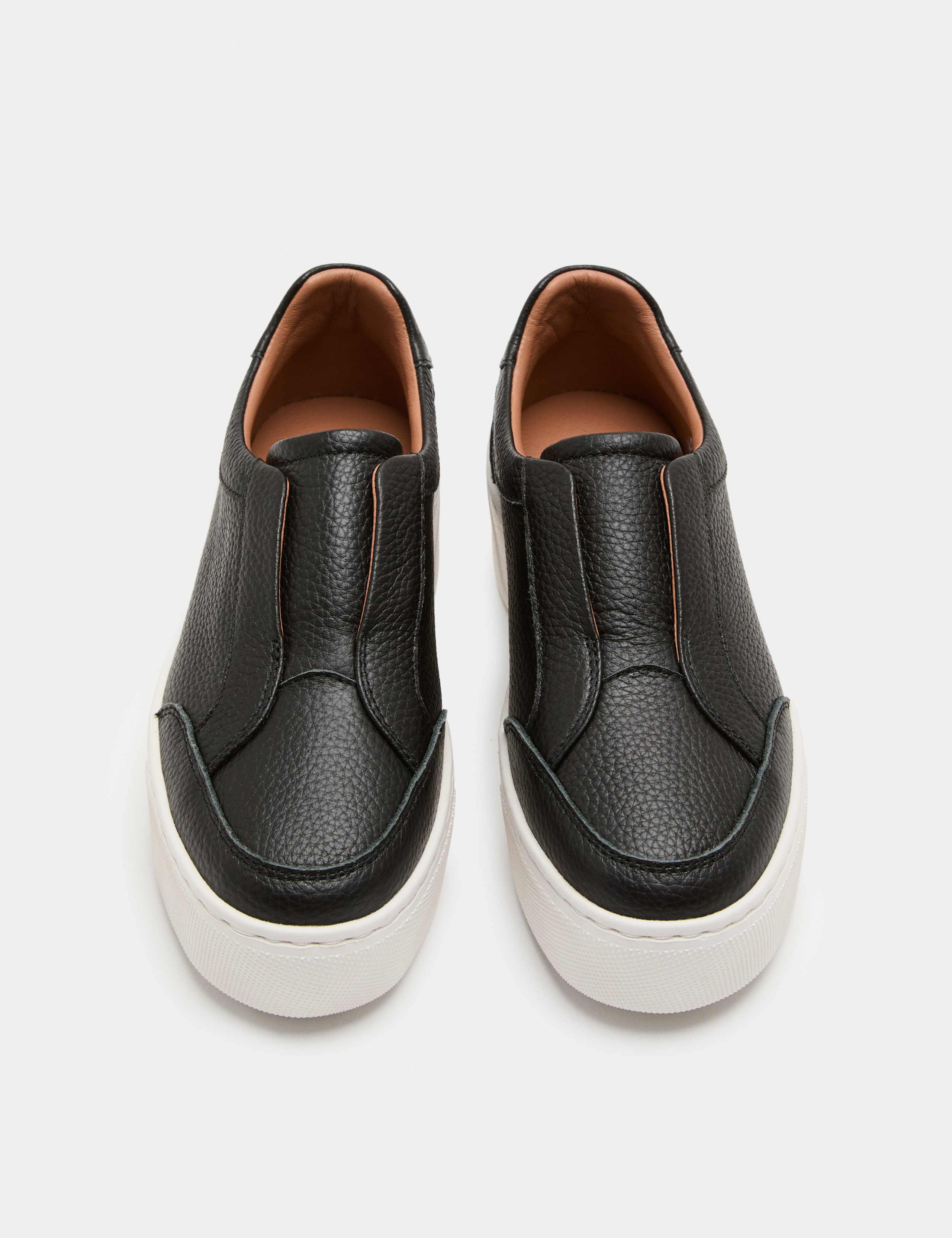 Leather Slip On Platform Trainers 1 of 3