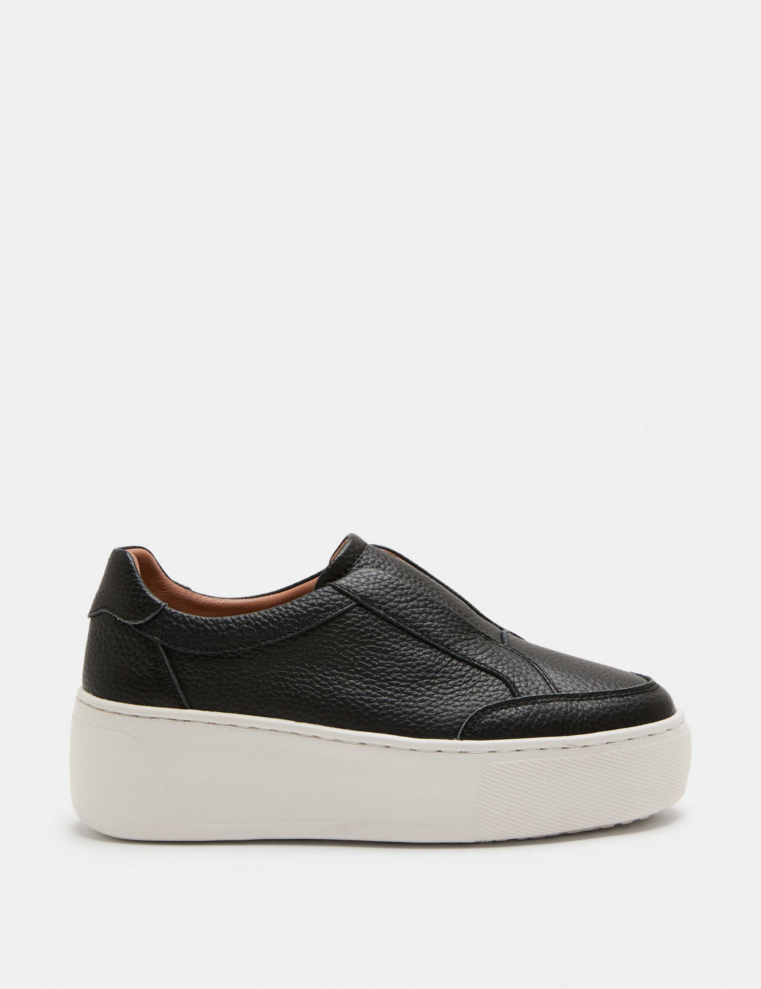 Leather Slip On Platform Trainers 2 of 3