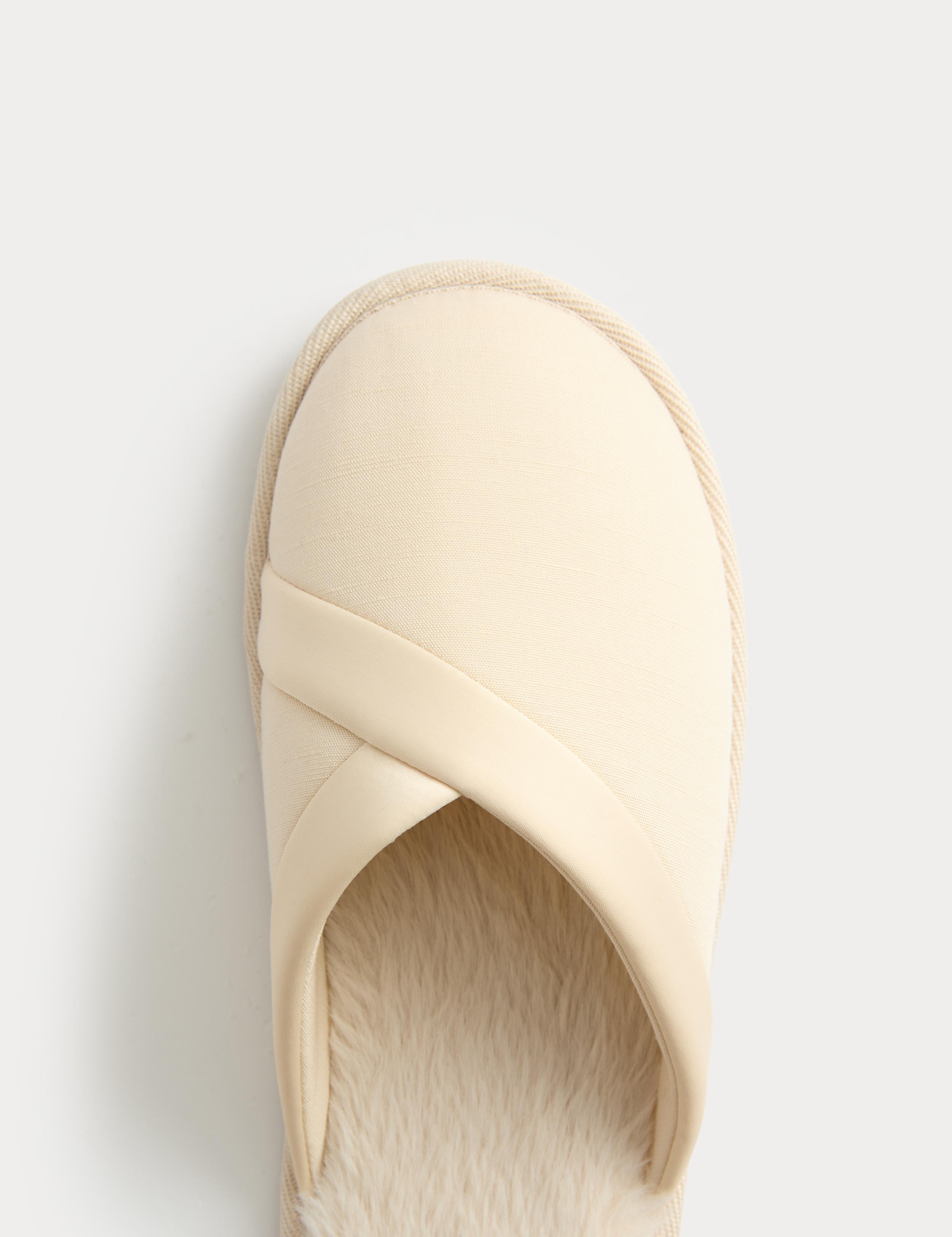 Asymmetric Faux Fur Lined Mule Slippers 3 of 3