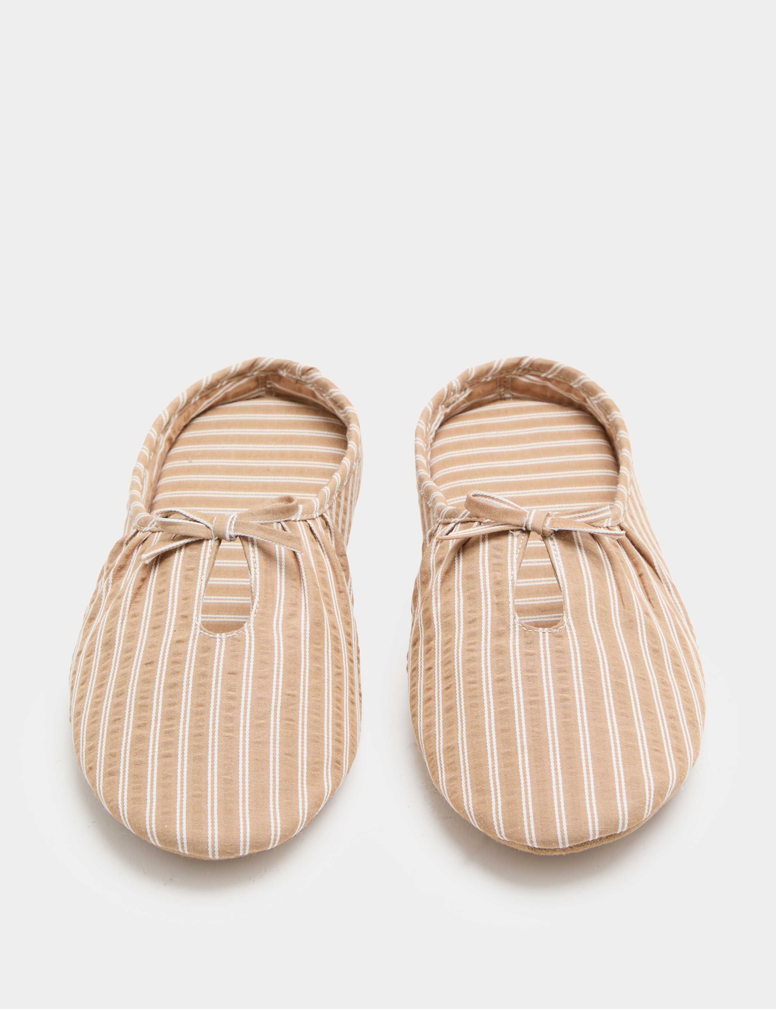 Striped Bow Mule Slippers 2 of 3