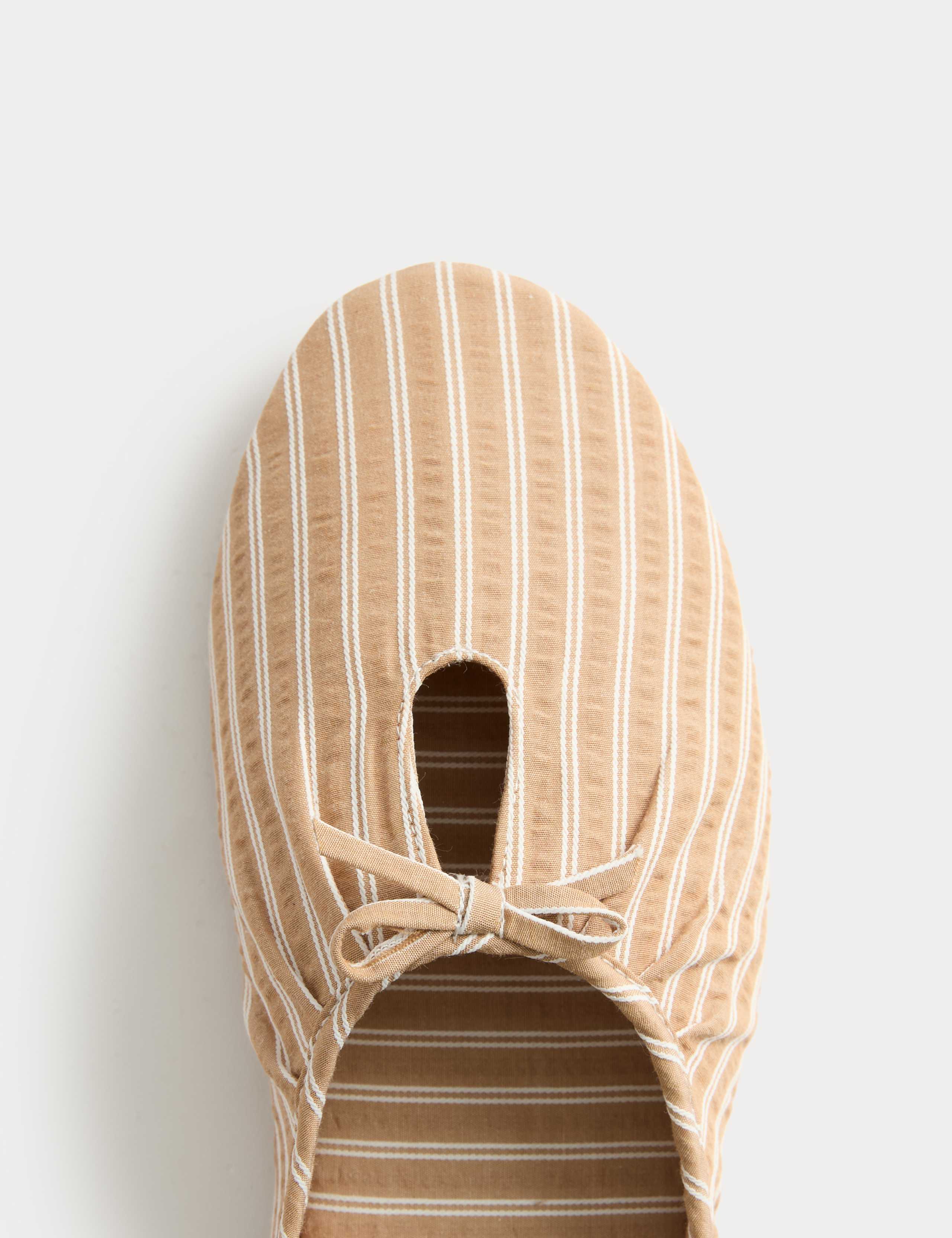 Striped Bow Mule Slippers 3 of 3
