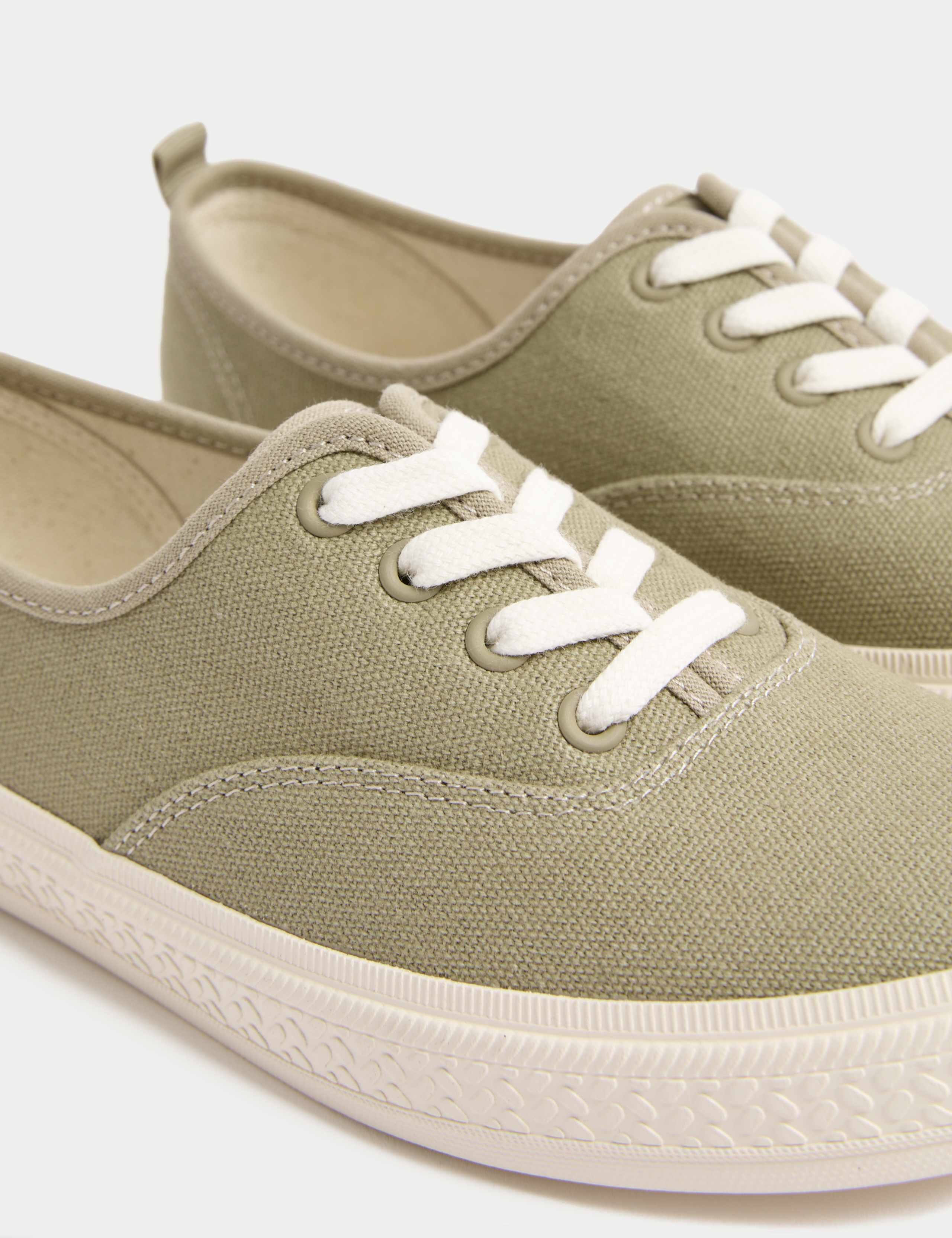 Canvas Lace Up Trainers 3 of 3