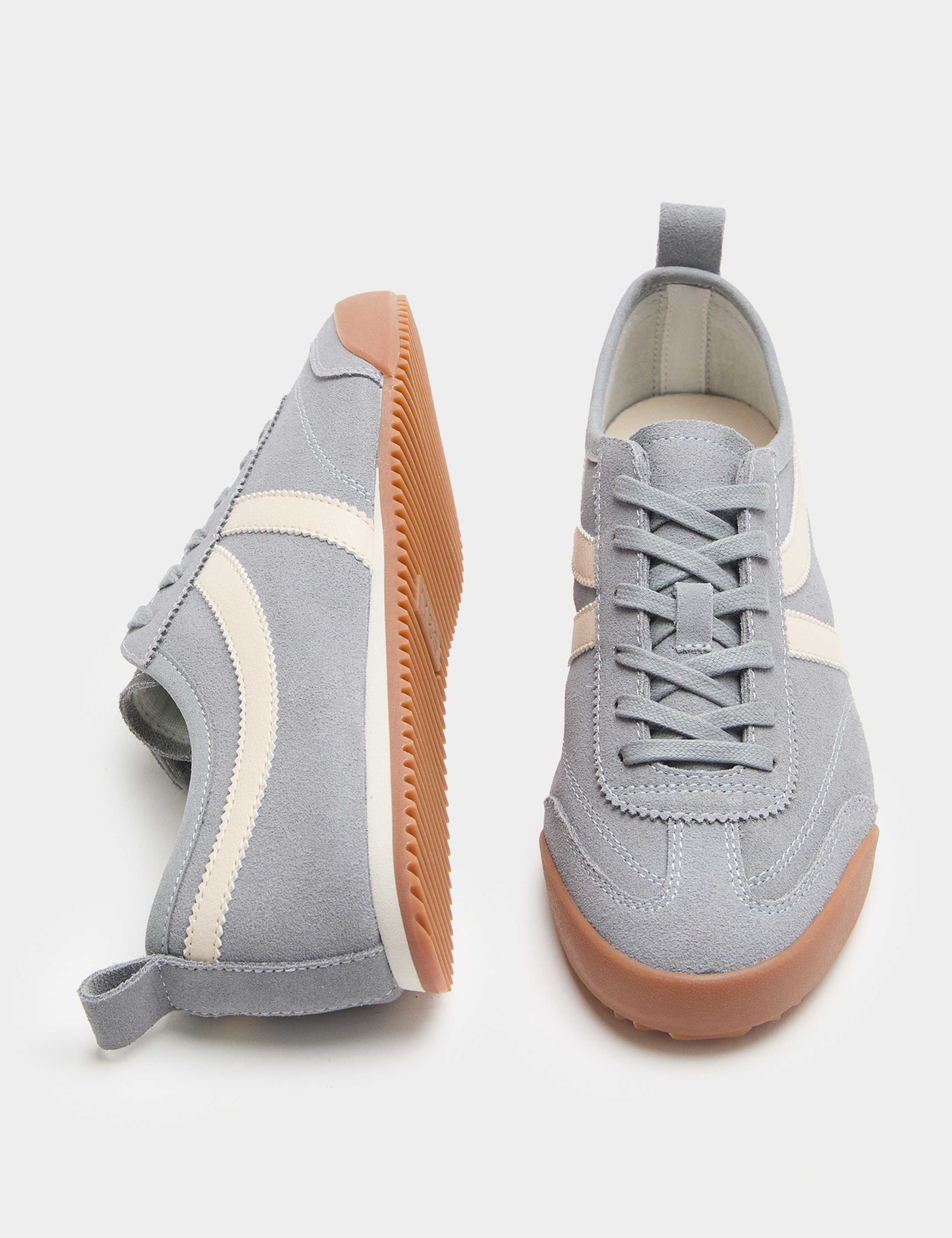 Suede Lace Up Side Detail Runner Trainers 3 of 3