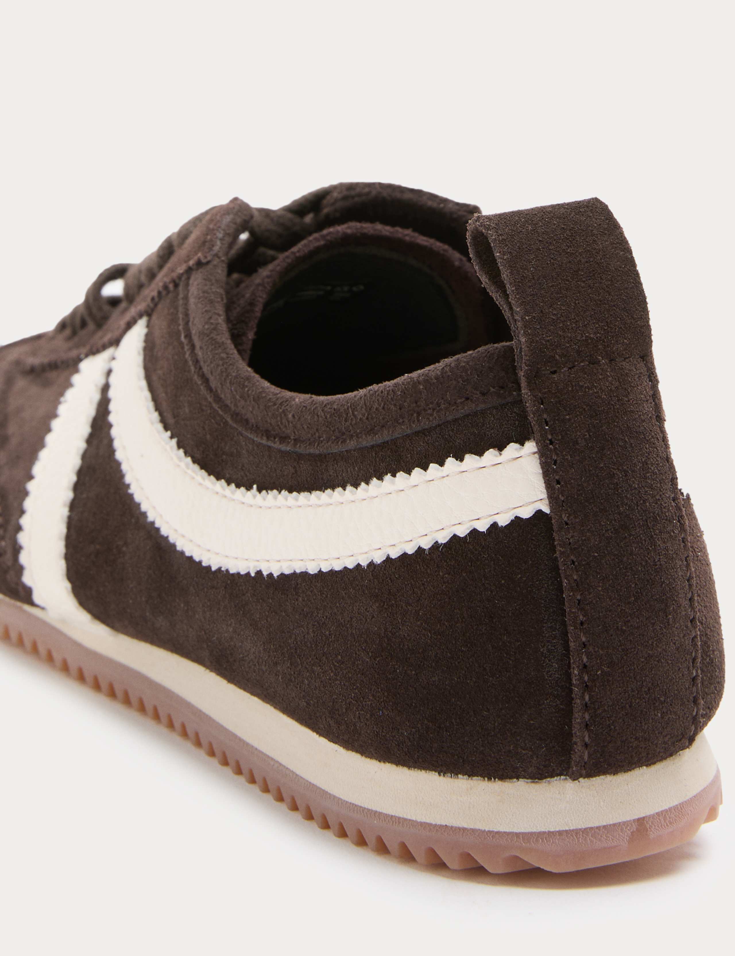 Suede Lace Up Side Detail Runner Trainers 3 of 3