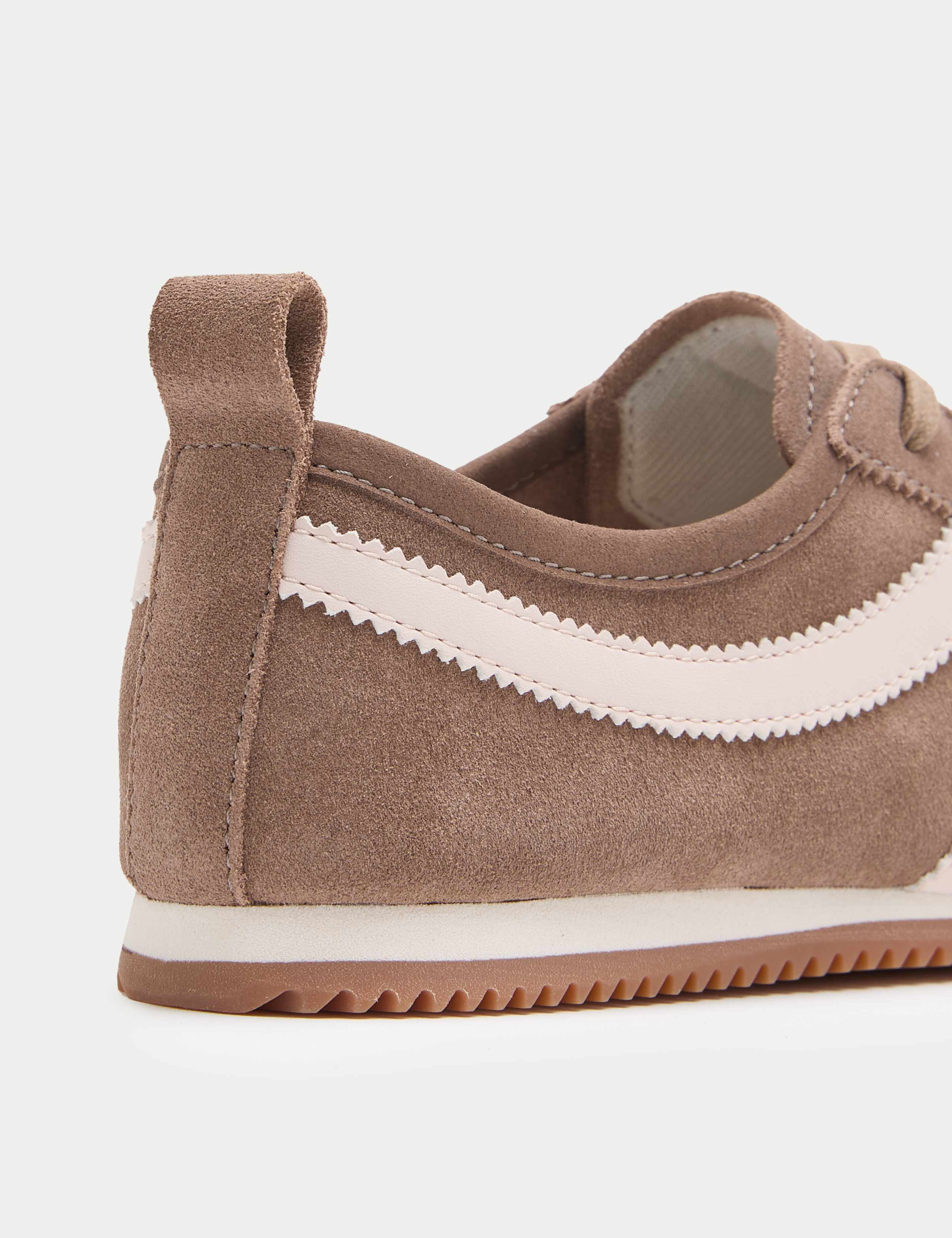 Suede Lace Up Side Detail Runner Trainers 3 of 3