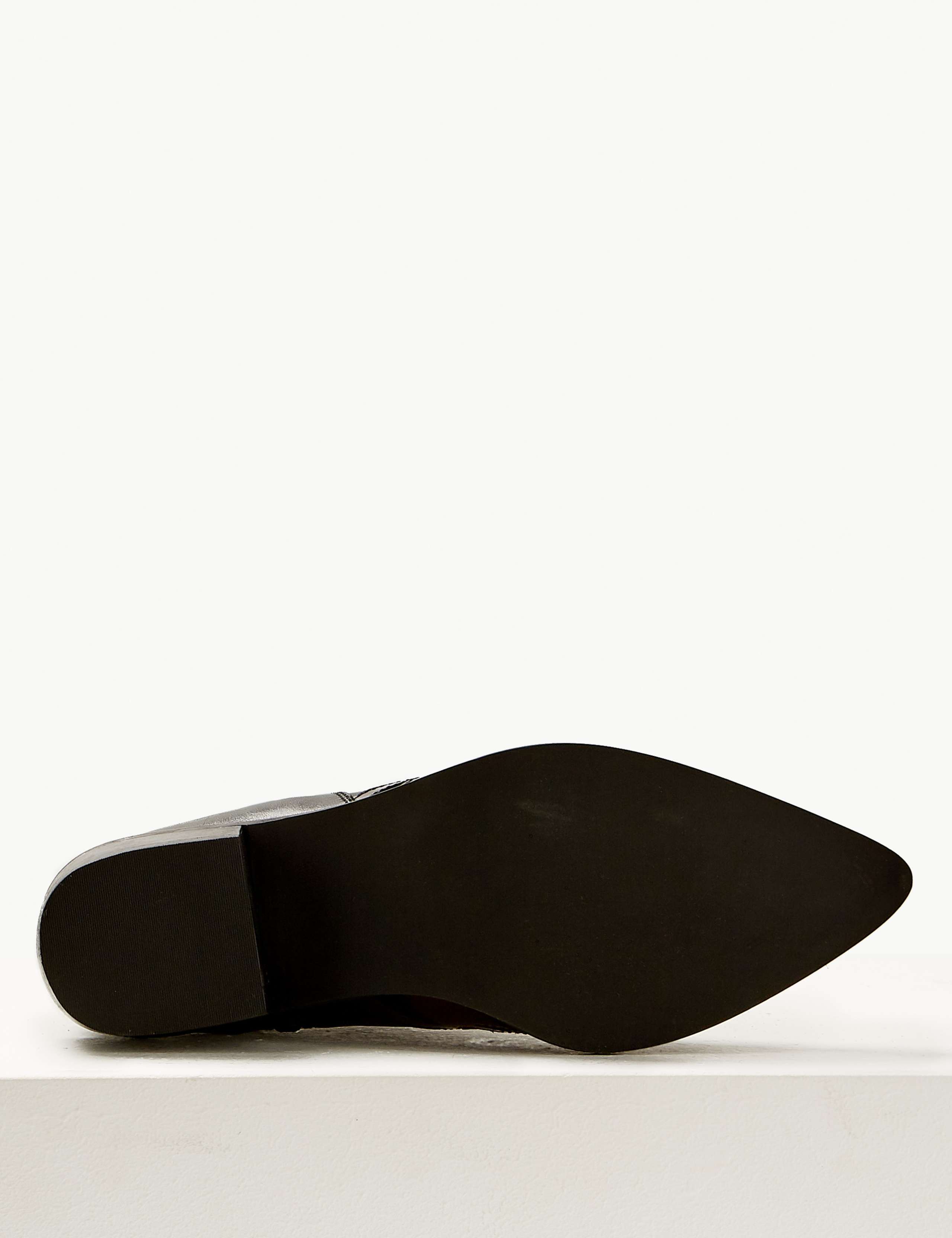 Leather Cutout Overlay Ankle Boots 4 of 4