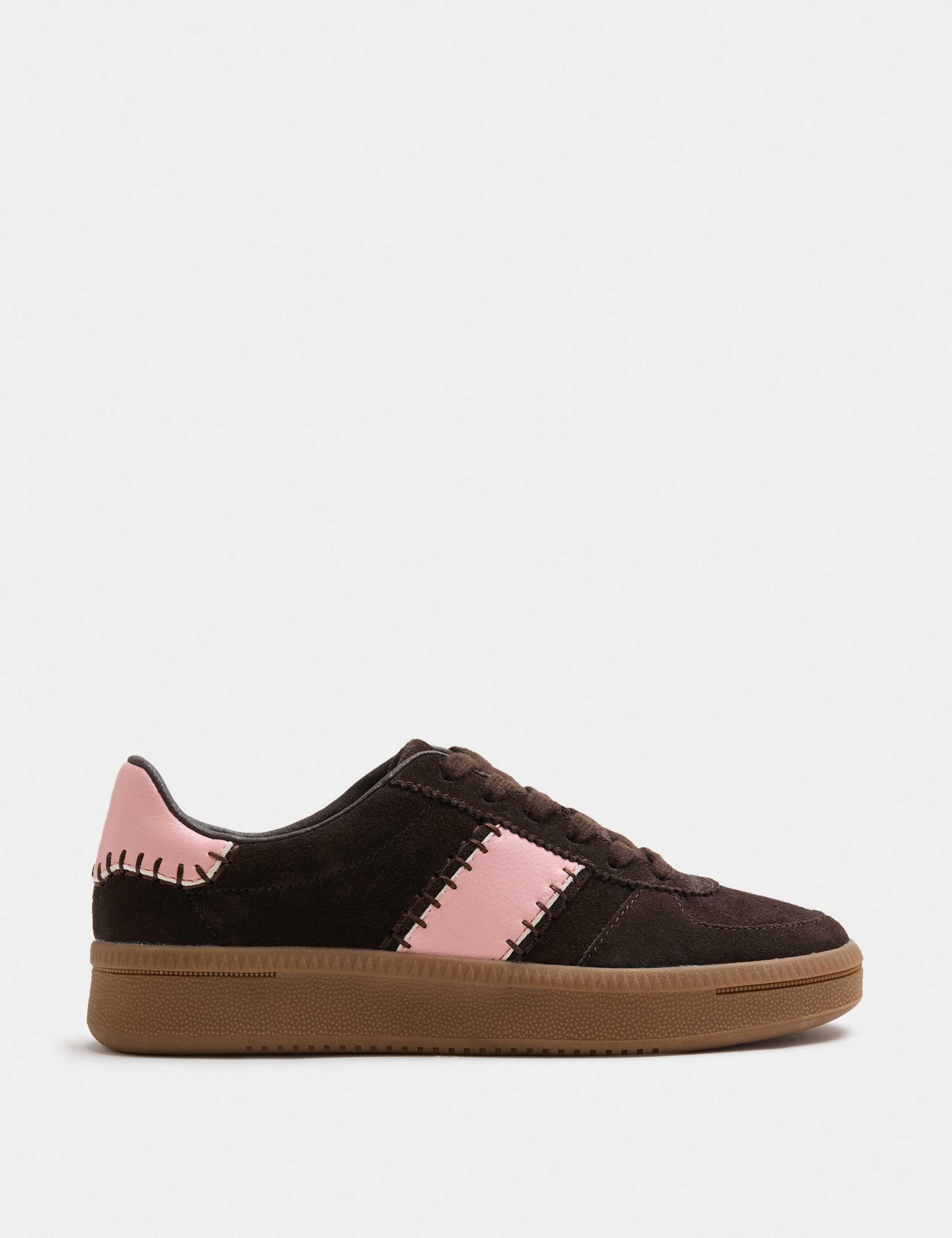 Suede Side Detail Platform Trainers 2 of 4
