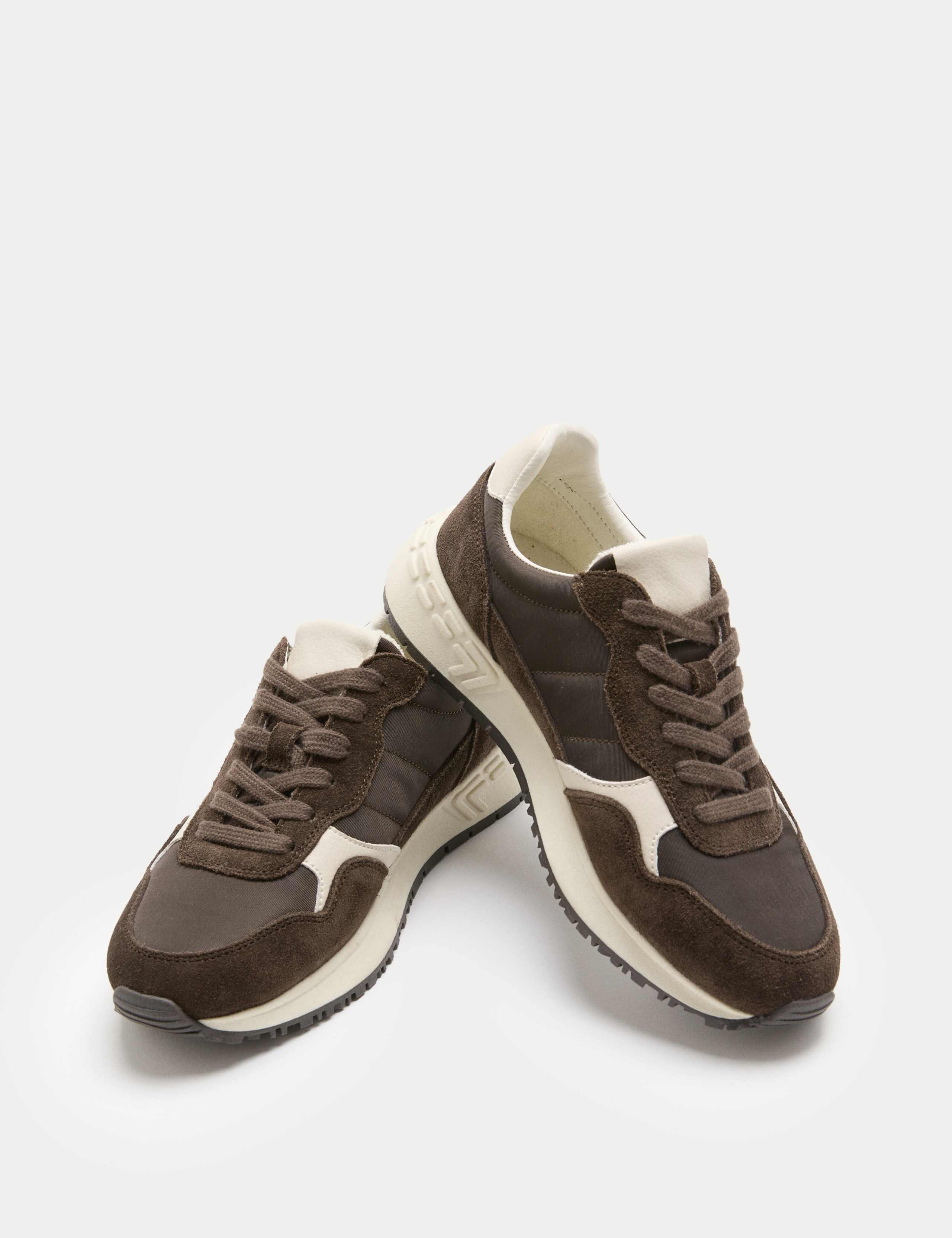 Suede Panel Lace-Up Trainers 2 of 4
