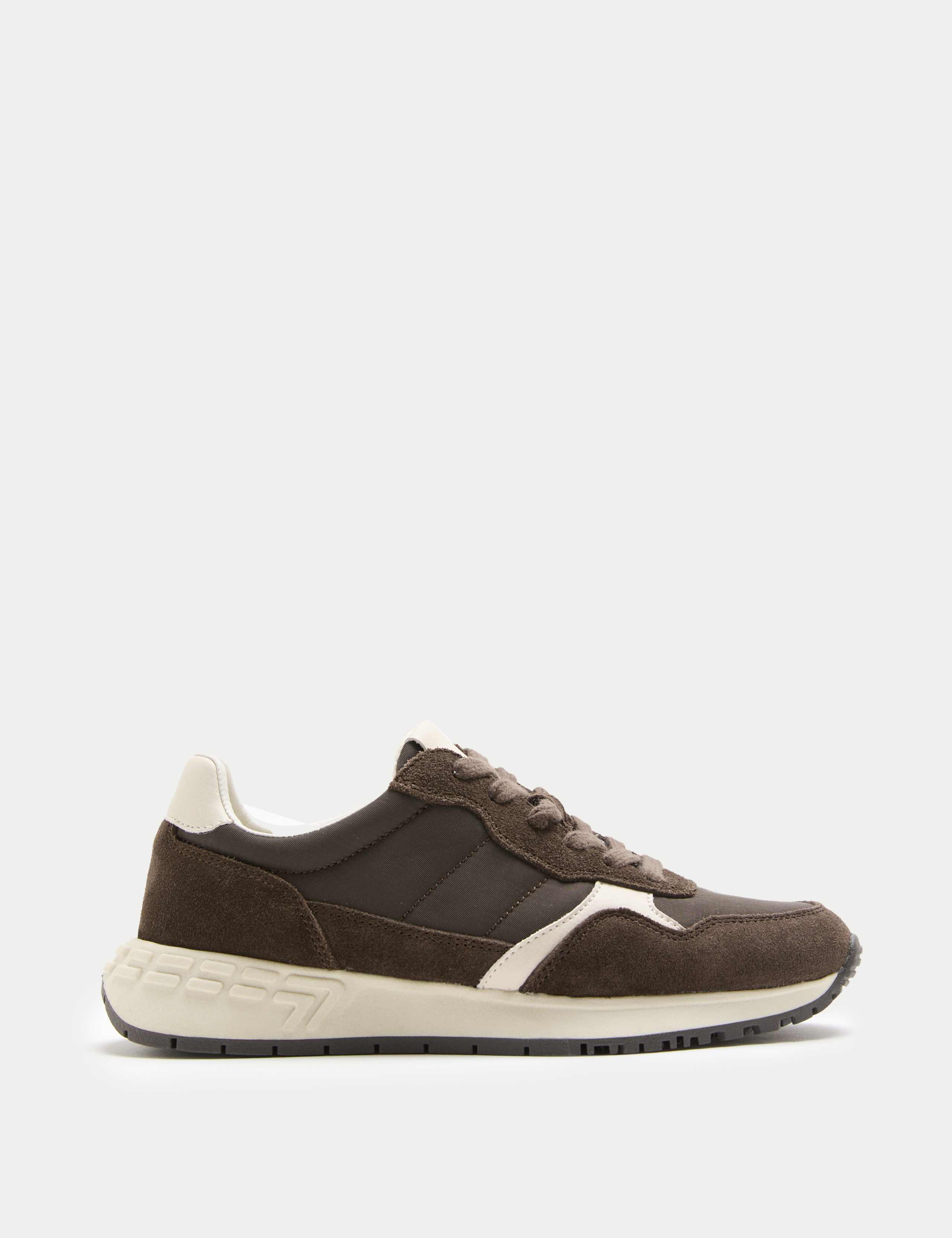 Suede Panel Lace-Up Trainers 1 of 4