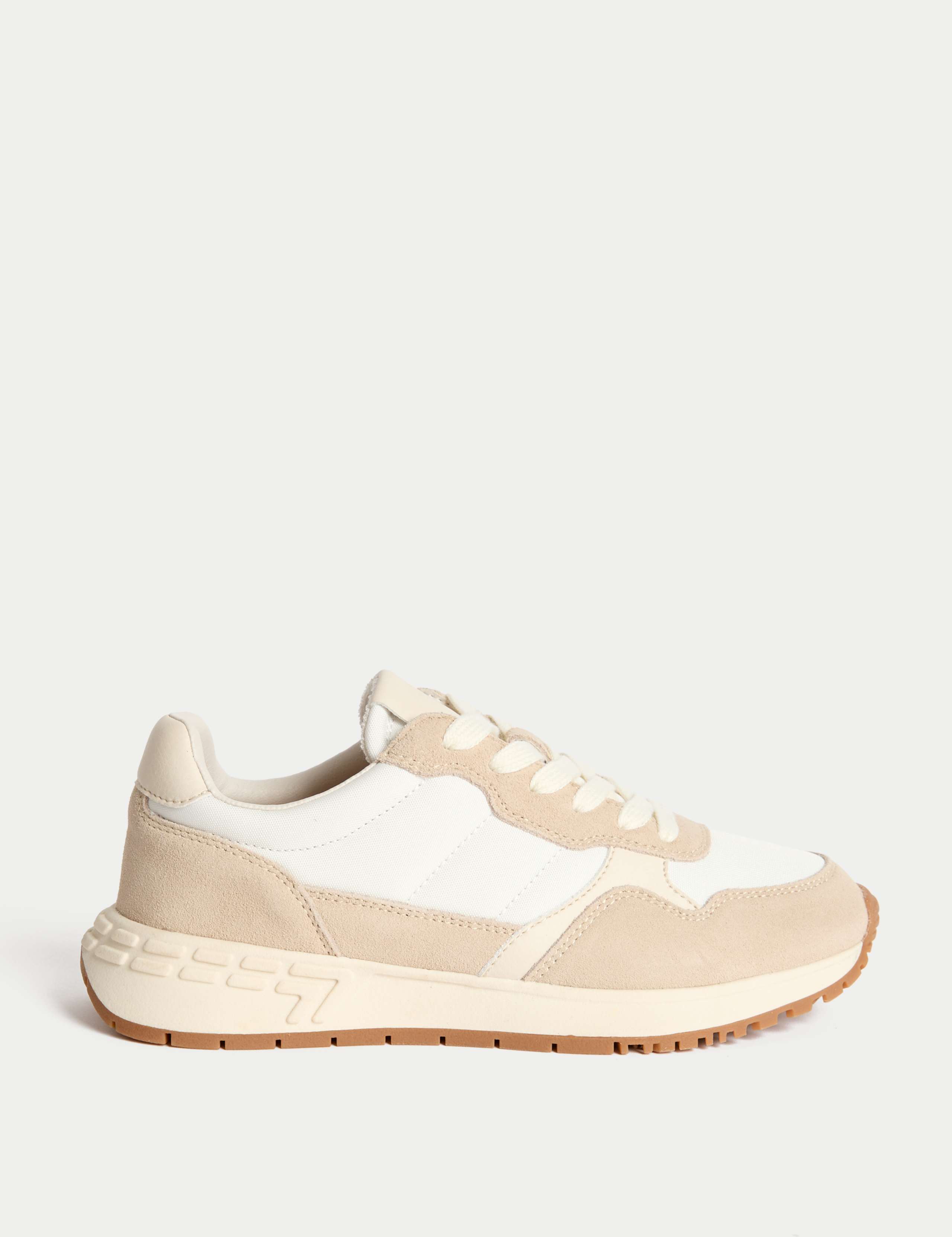 Suede Panel Lace-Up Trainers 1 of 3