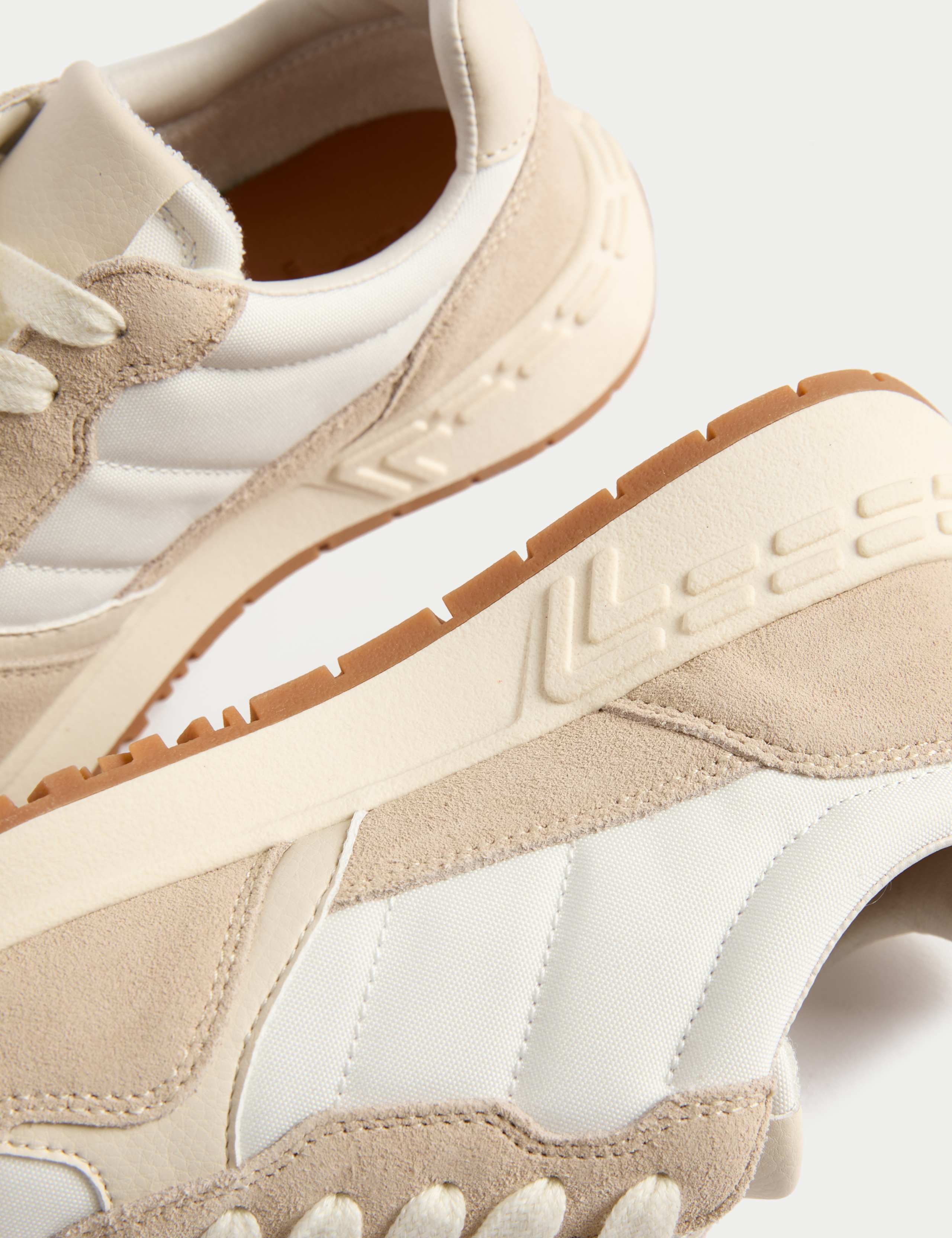 Suede Panel Lace-Up Trainers 3 of 3