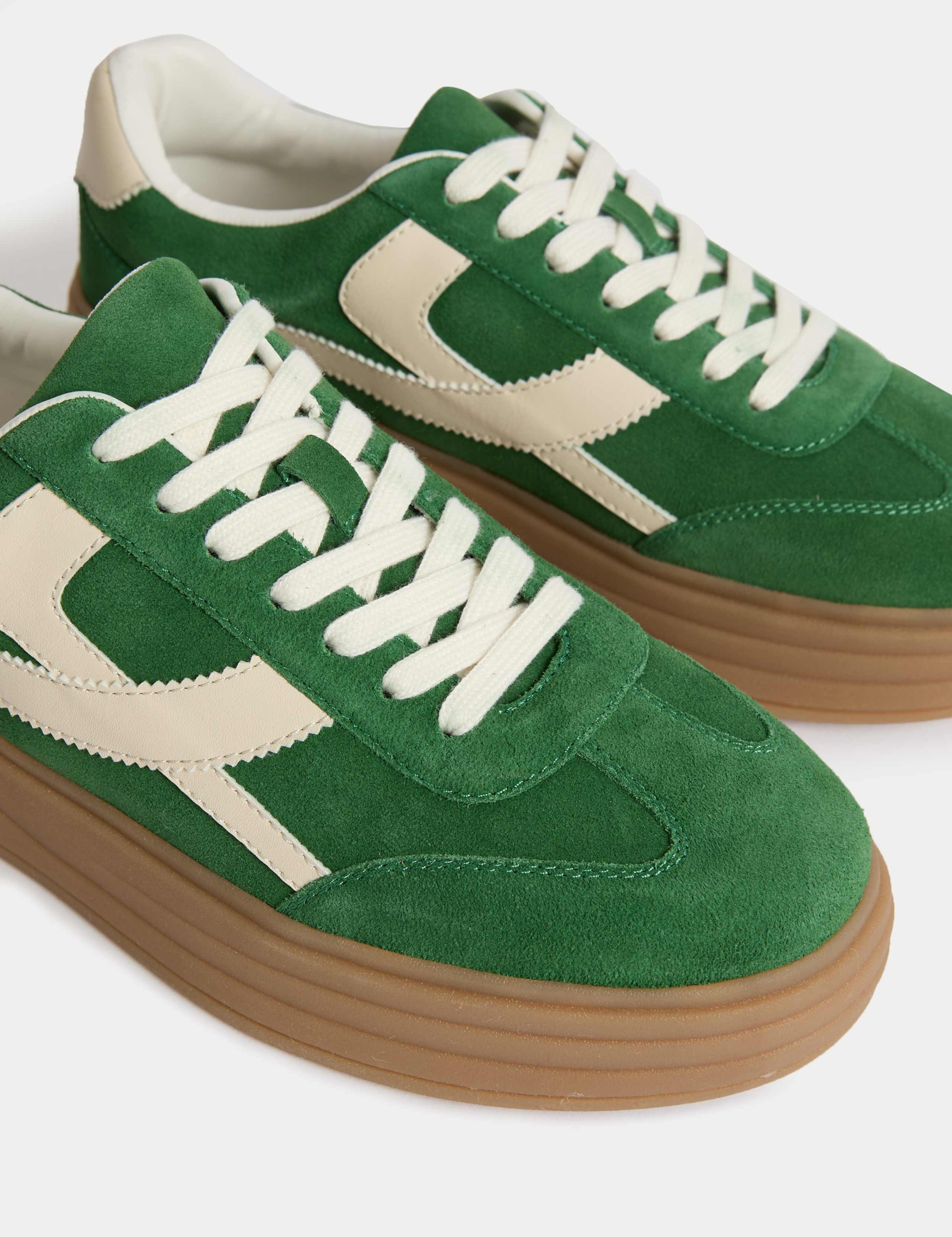 Suede Side Detail Platform Trainers 3 of 3