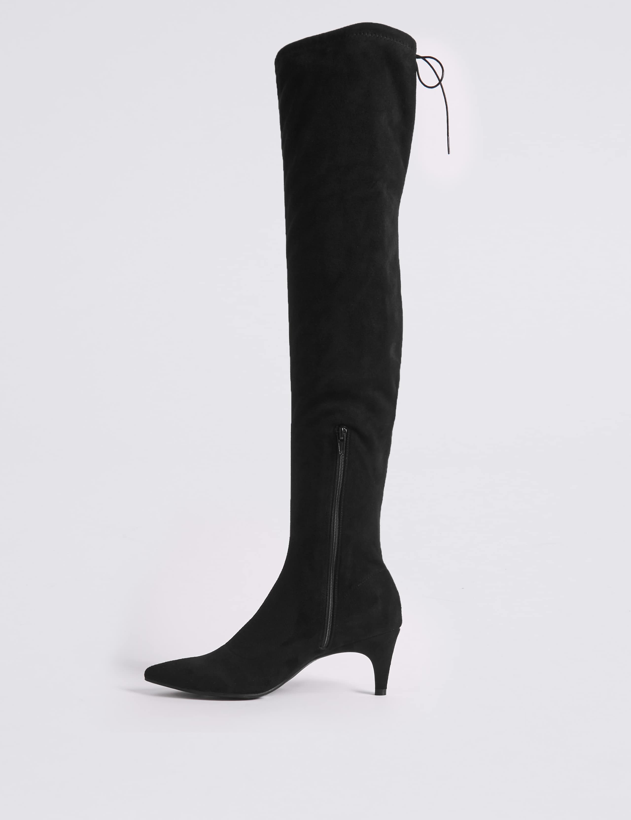 Kitten Heel Side Zip Over the Knee Boots 3 of 4