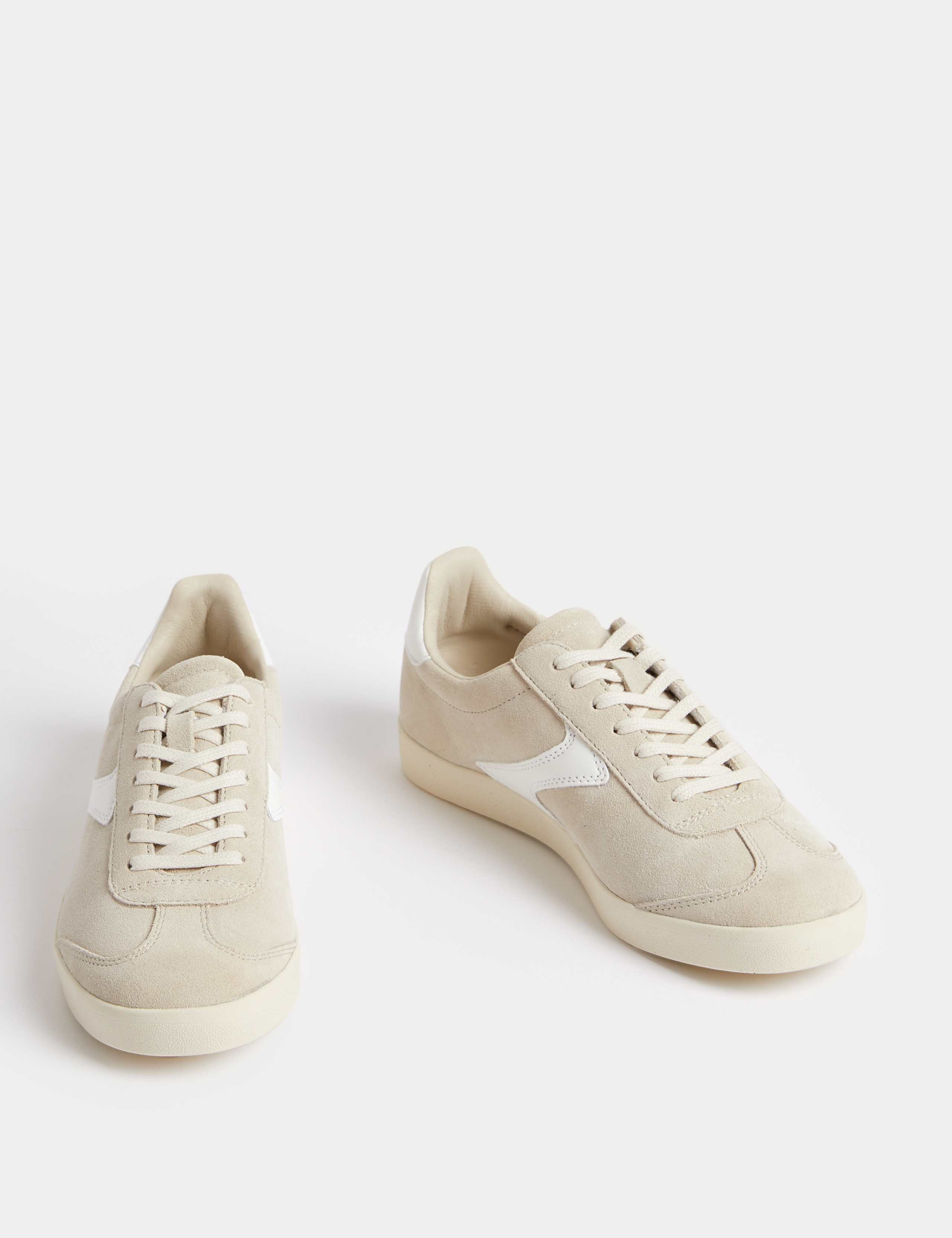 Suede Lace Up Side Detail Trainers 2 of 3