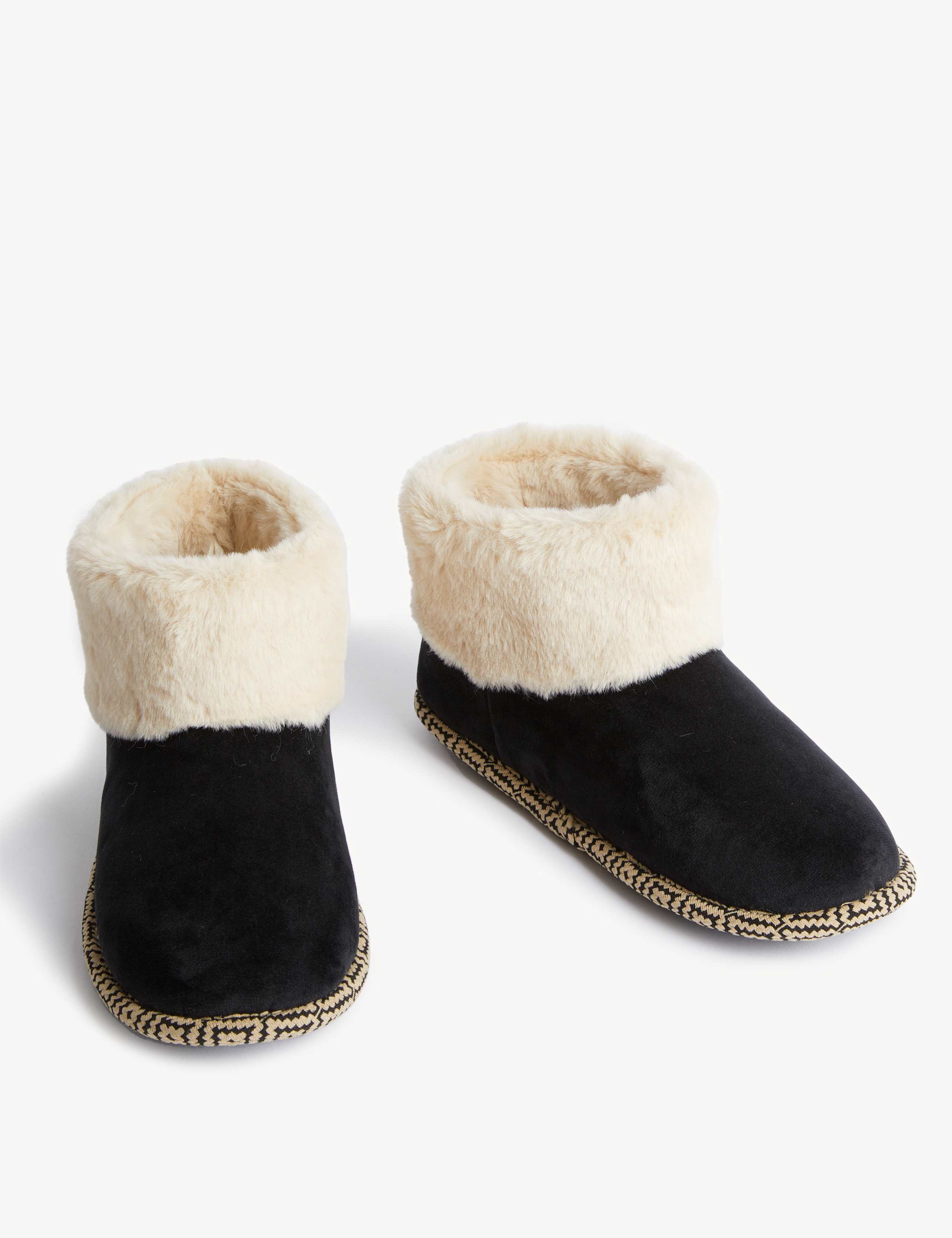 Faux Fur Cuff Slipper Boots 2 of 3