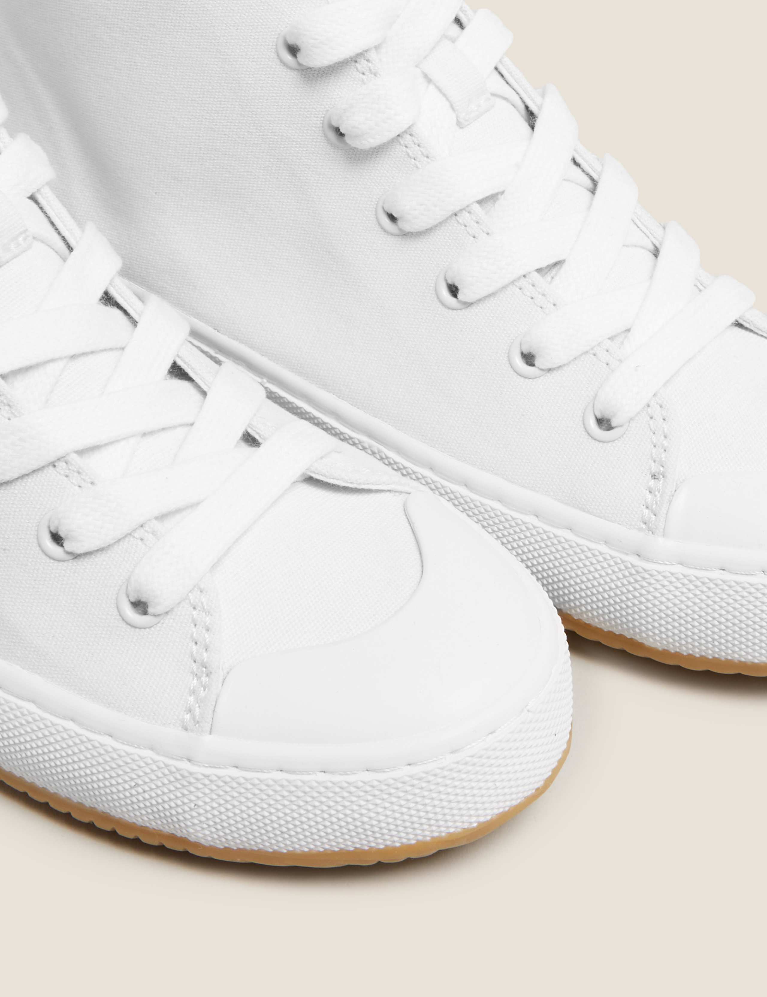 Lace Up Canvas High Top Trainers 4 of 5