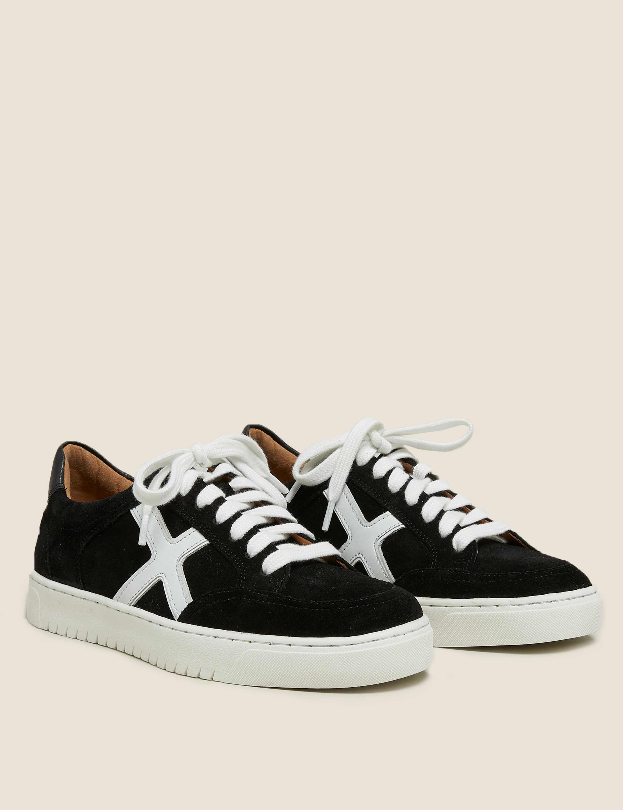 Lace Up Suede Side Detail Trainers 1 of 5