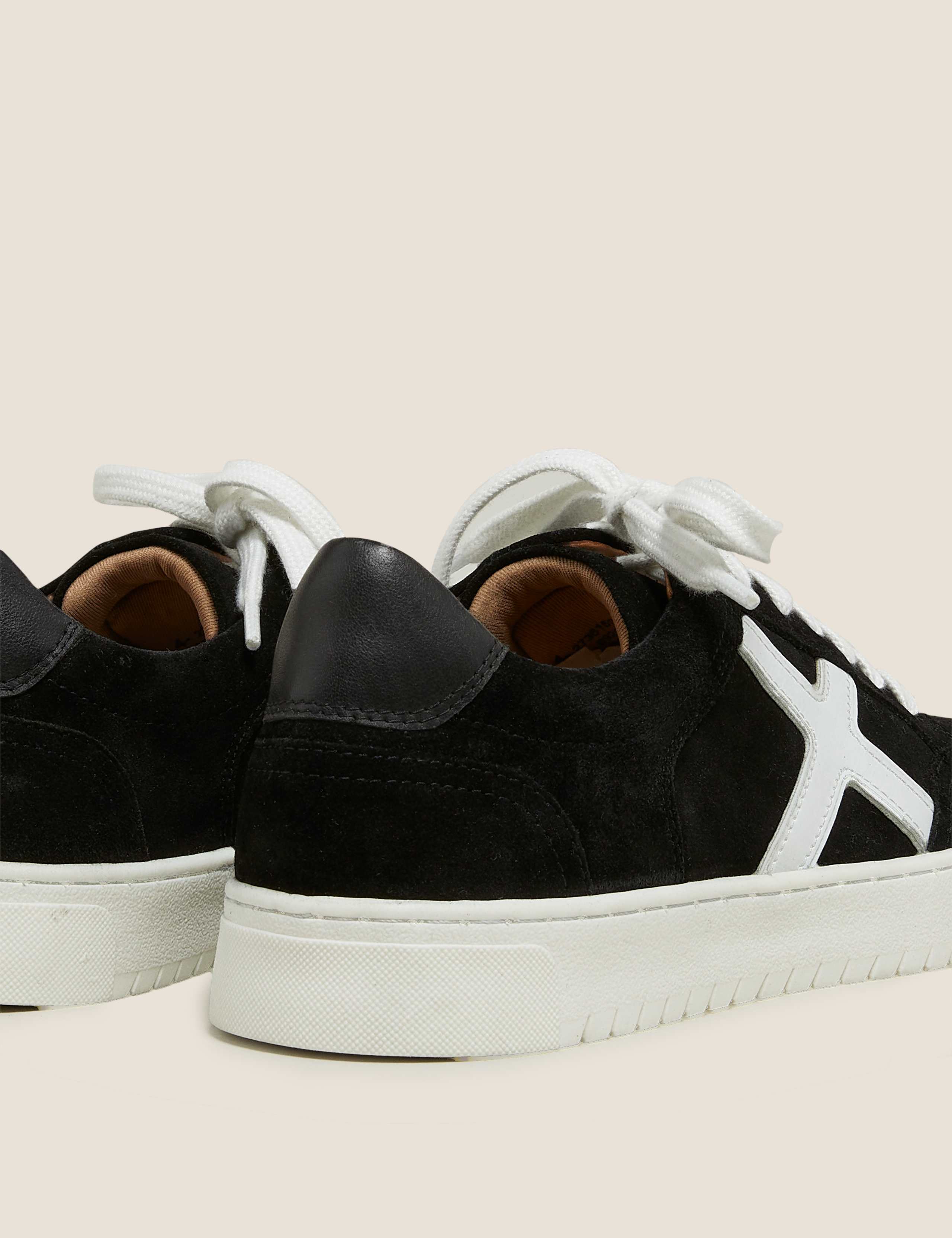 Lace Up Suede Side Detail Trainers 3 of 5