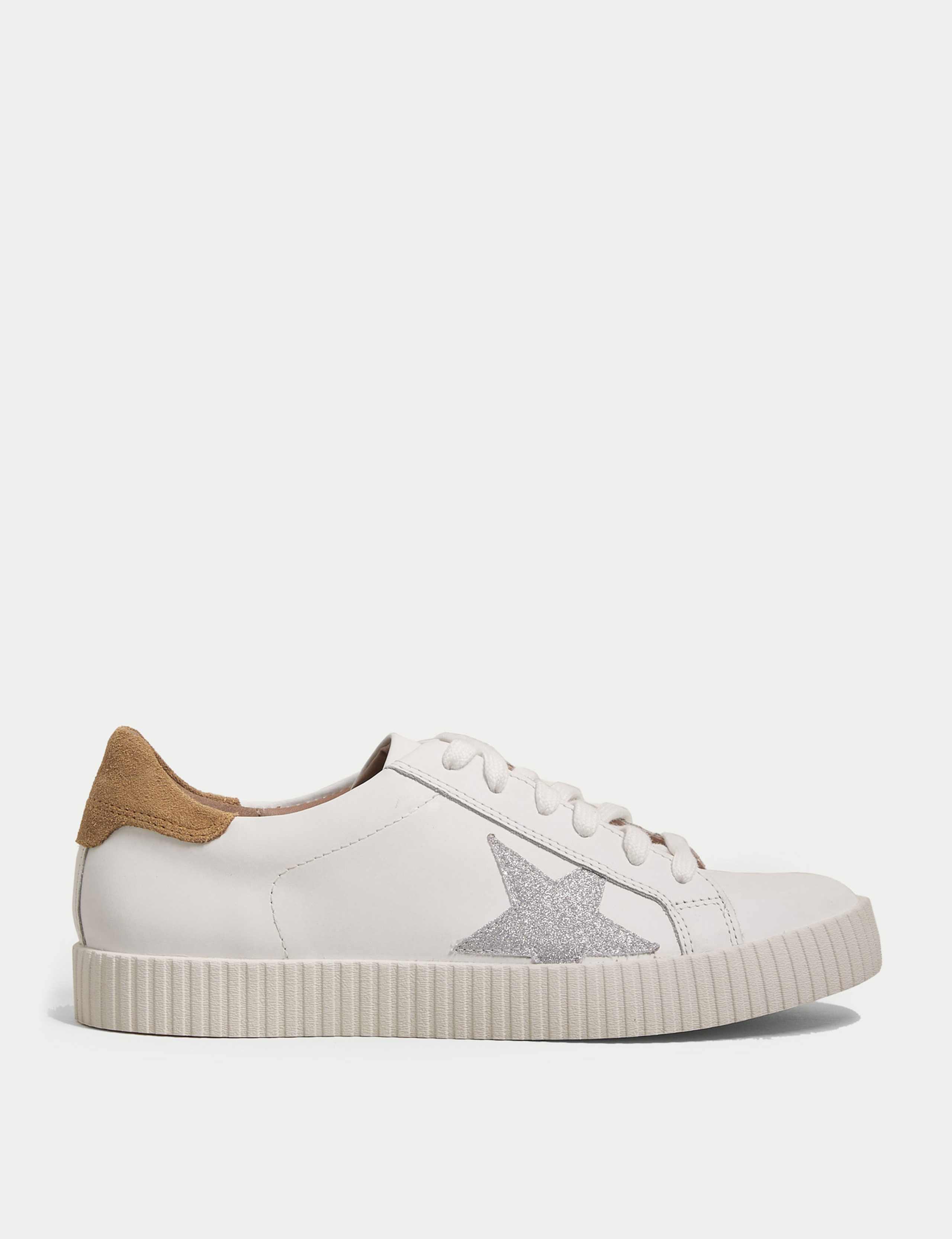 Lace Up Leather Star Trainers 1 of 4