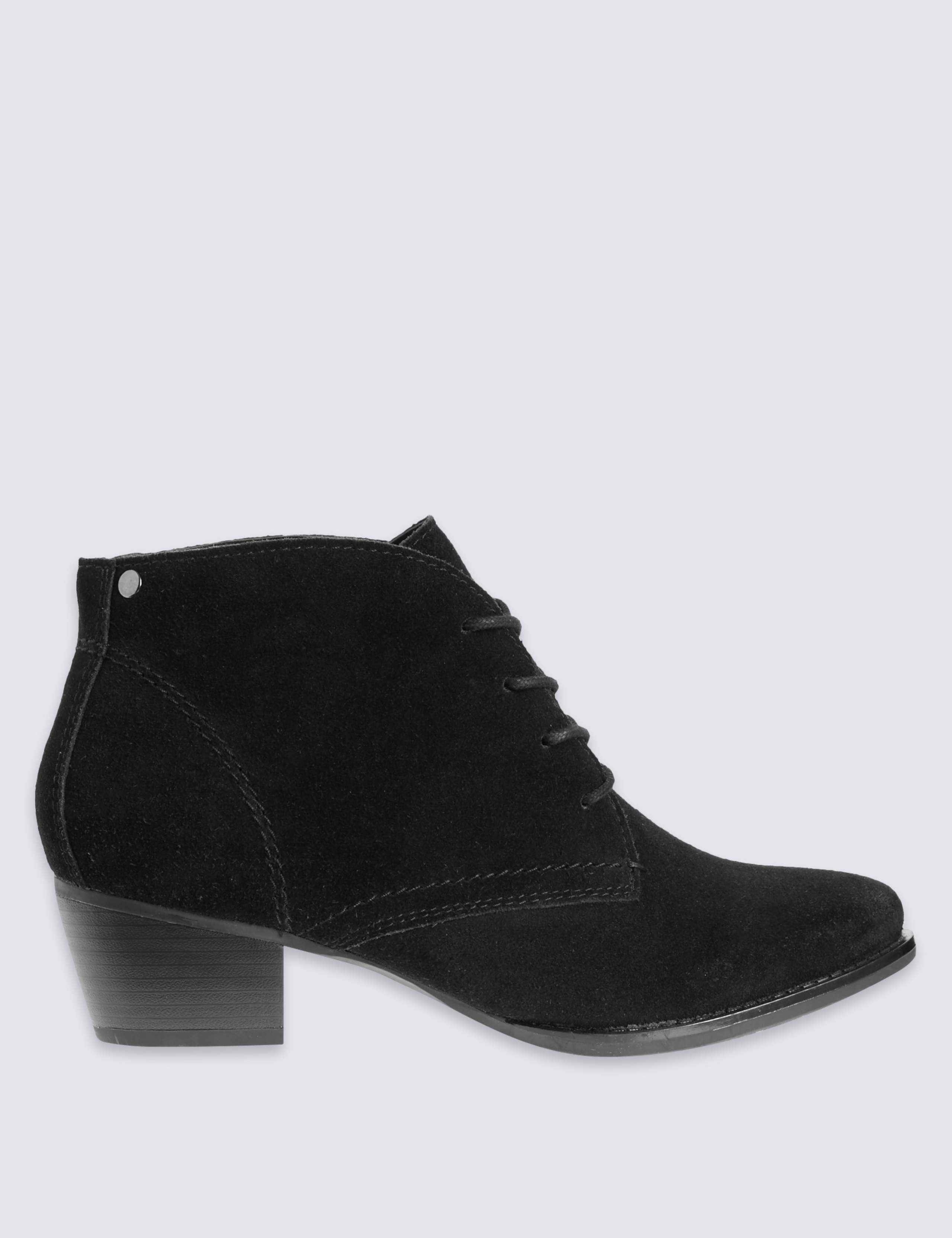 Wide Fit Suede Ankle Boots 1 of 7