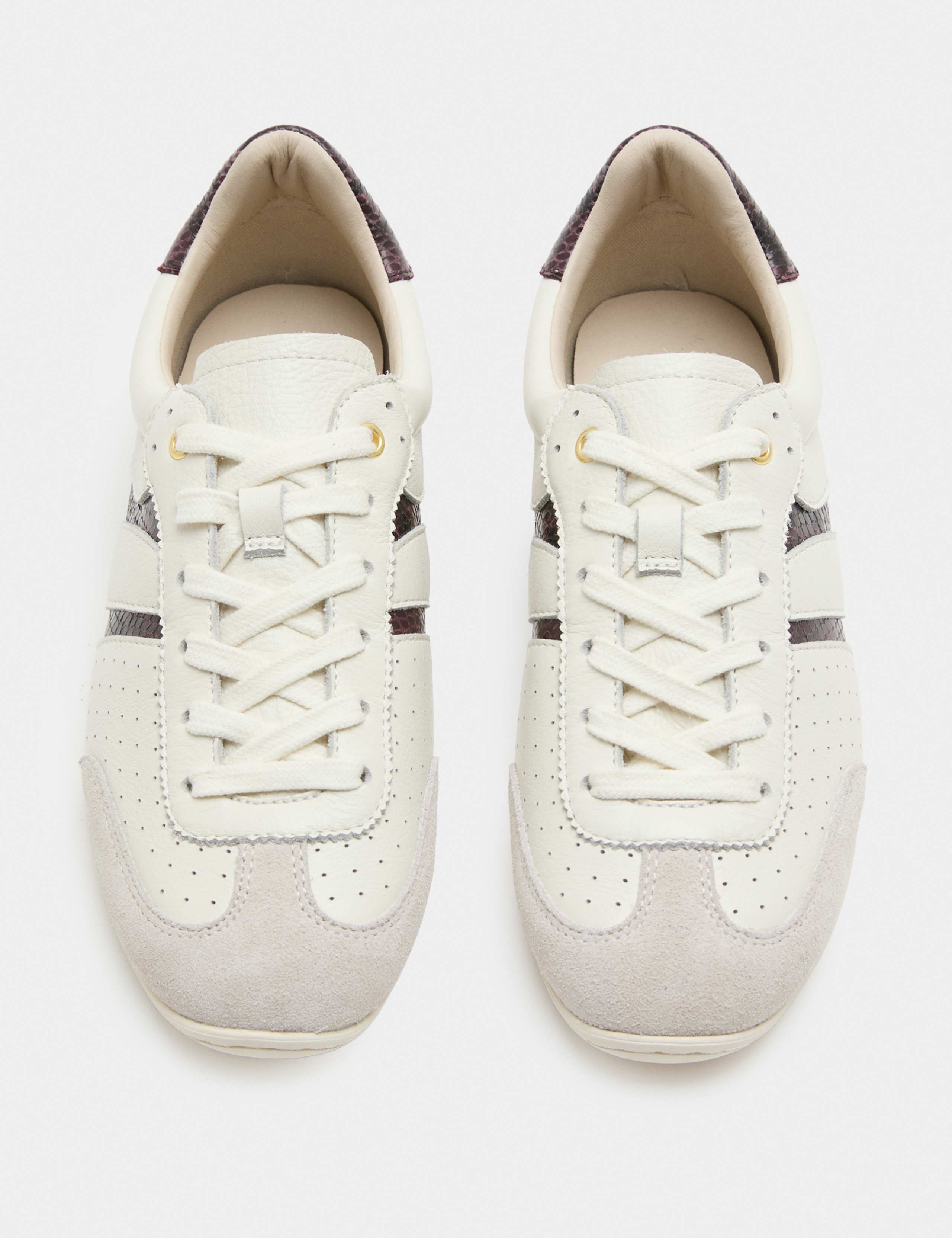 Leather Retro Side Detail Trainers 1 of 3