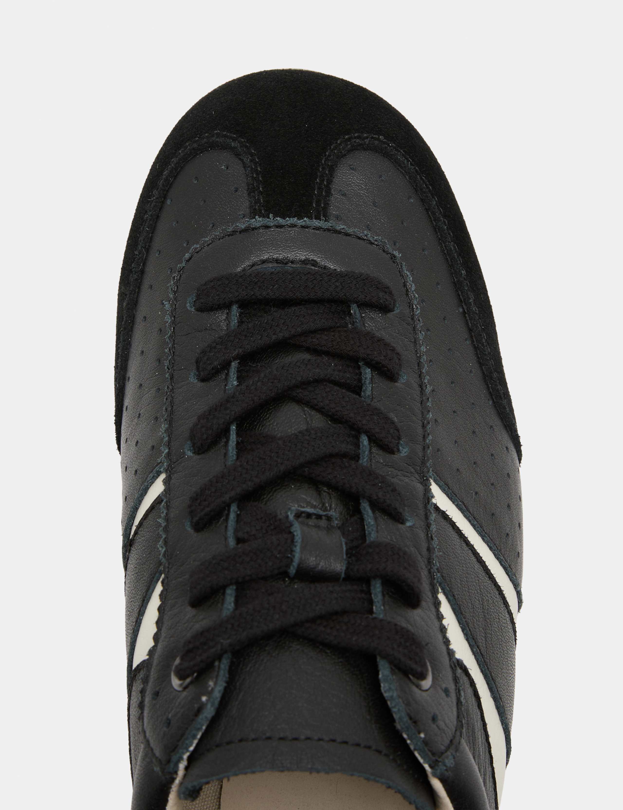 Leather Retro Side Detail Trainers 3 of 3